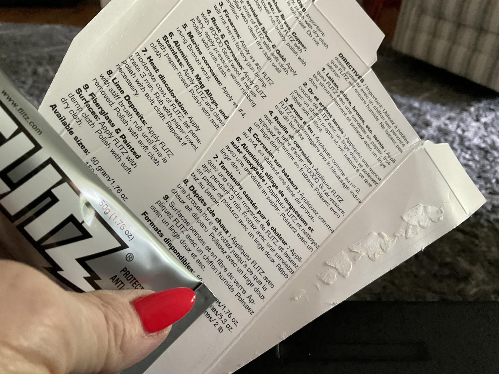 Metal Polish Paste - 1.76oz USA-Made Silver Polish for Solid Chrome, Stainless Steel, & Aluminum - Non-Abrasive for Light Oxidation - Requires Manual Buffing - Not for Plated/Coated Surfaces (1 Pack) customer photo 2