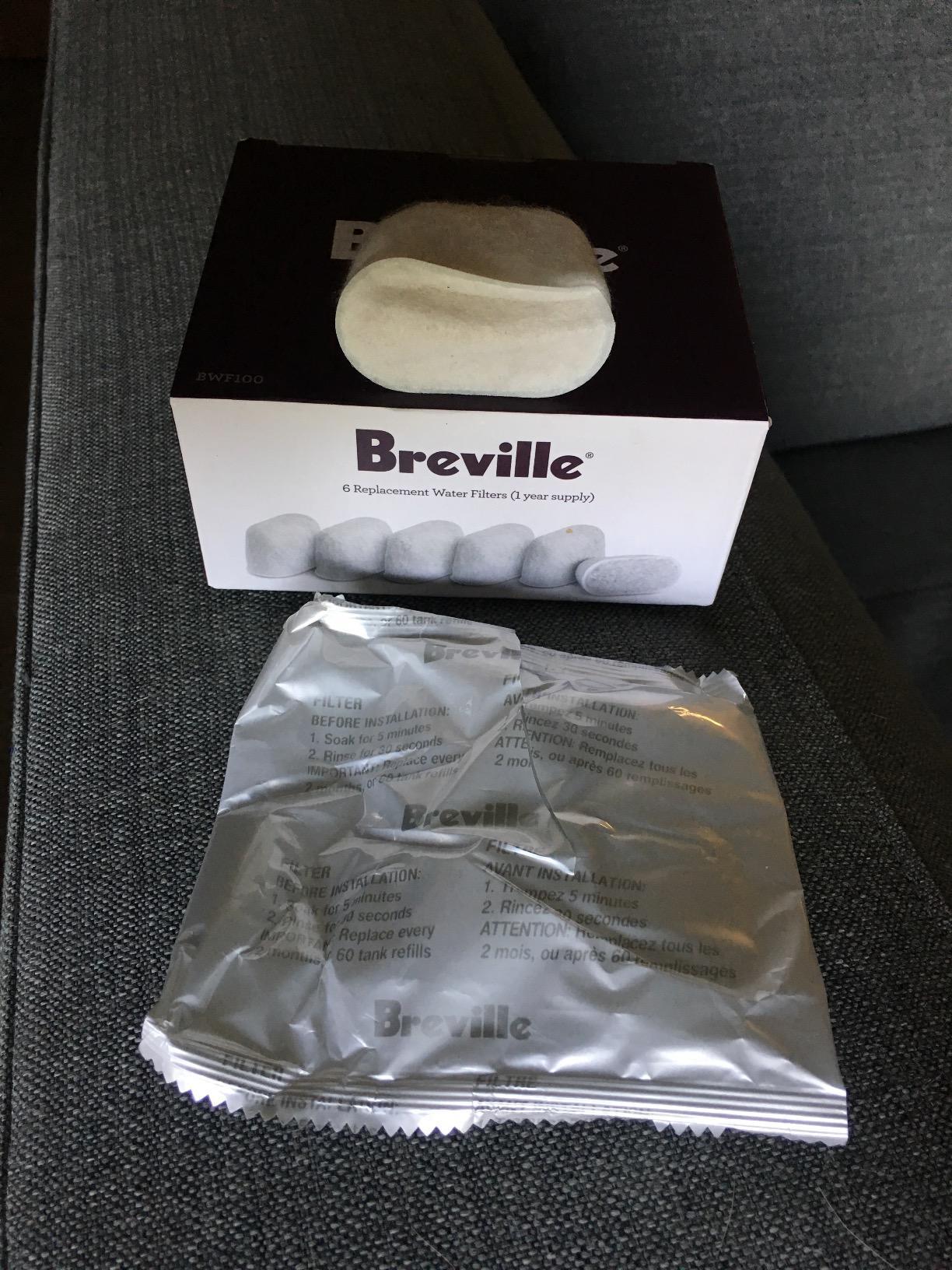 Breville BWF100 Charcoal Replacement Water Filters, 6 pack | Only for use with Barista Pro BES878, Barista Express BES870, and Infuser BES840 espresso machines customer photo 1
