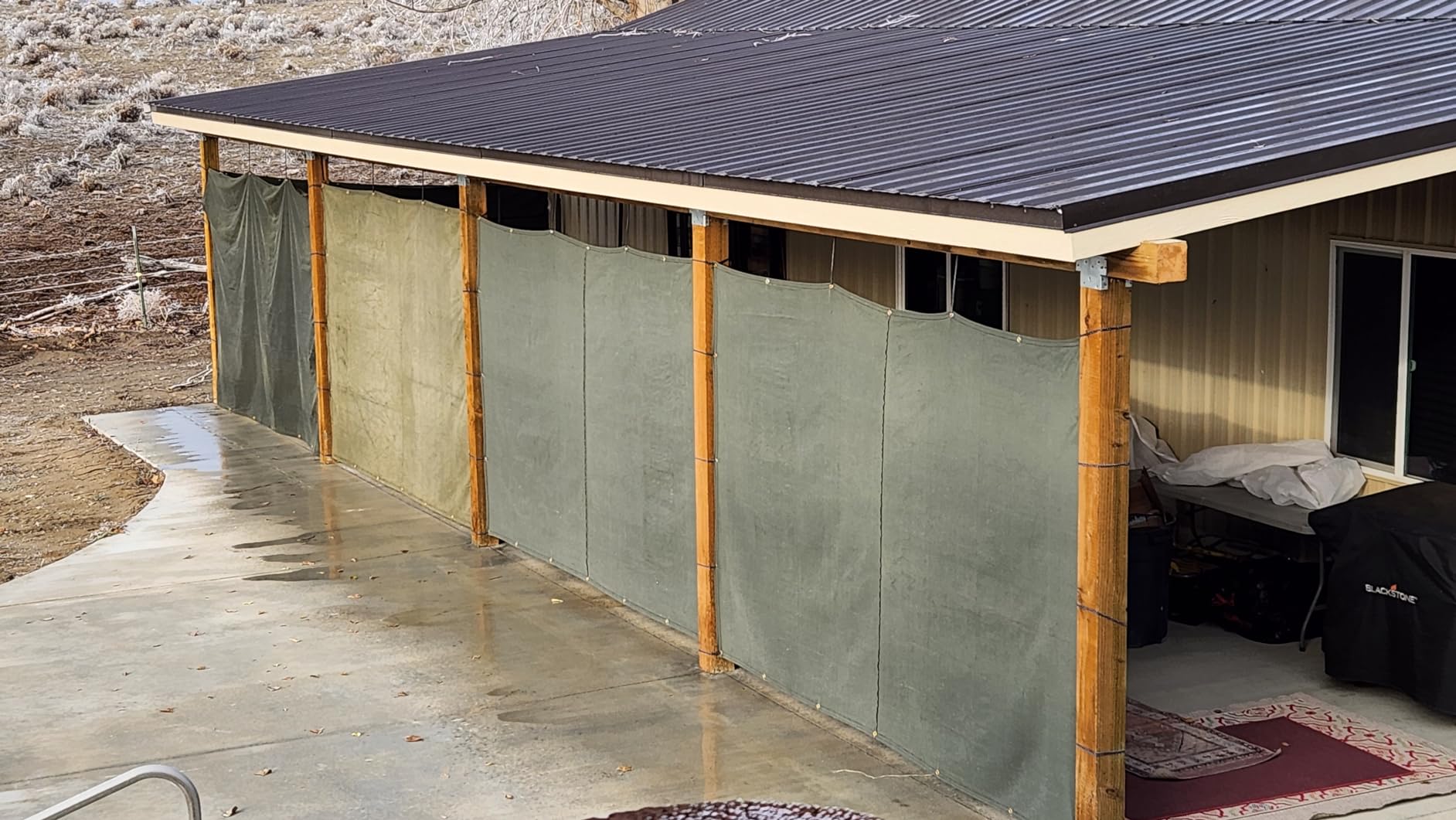 CCS Waterproof Canvas Tarp Cover - Heavy Duty Duck Cloth, Waxed Canvas Tarpaulin with Rustproof Brass Grommets for Camping, Construction, Equipment & Outdoor Use (Olive Drab, 6x8 Ft) customer photo 1