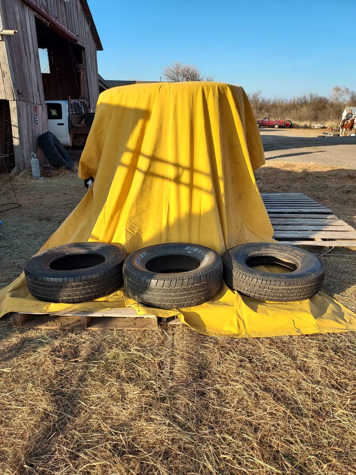 CCS Waterproof Canvas Tarp Cover - Heavy Duty Duck Cloth, Waxed Canvas Tarpaulin with Rustproof Brass Grommets for Camping, Construction, Equipment & Outdoor Use (Olive Drab, 6x8 Ft) customer photo 2