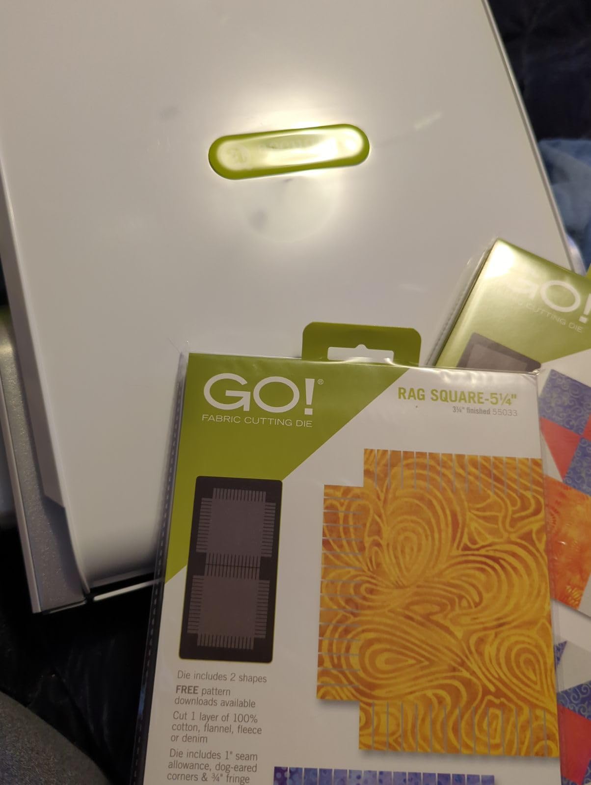 AccuQuilt GO! 55100H Fabric Cutter Starter Set, Portable Design | Includes Die with 3 Shapes, Cutting Mat, and Quick Start Guide. Cuts Up to 90% Faster Than Scissors or Rotary customer photo 1