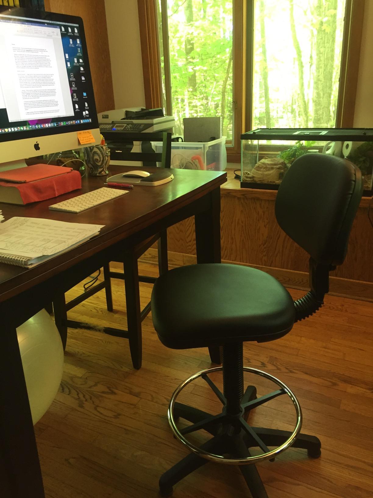 Office Star DC Series Adjustable Drafting Chair with Foot Ring and Sculptured Foam Seat, Black Vinyl customer photo 2