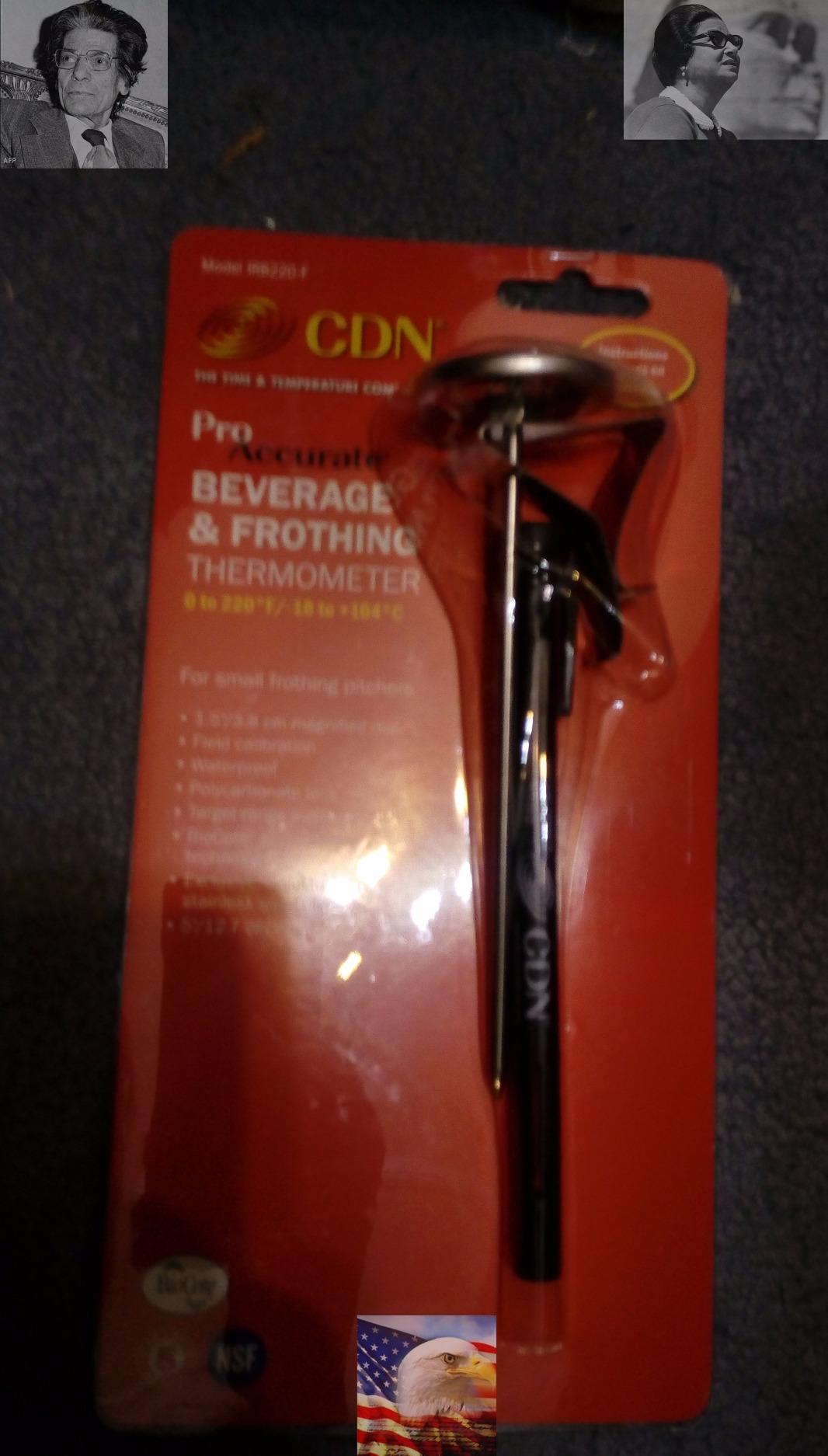 CDN ProAccurate Instant Read Beverage Frothing Thermometer with Clip for Precise Temperature Measurement, 5