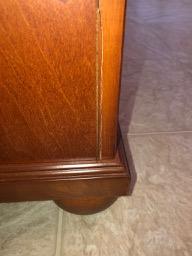 Crosley Furniture Alexandria Wood Top Rolling Kitchen Island Storage Cart, Microwave Stand, Spice Rack, Cherry customer photo 1