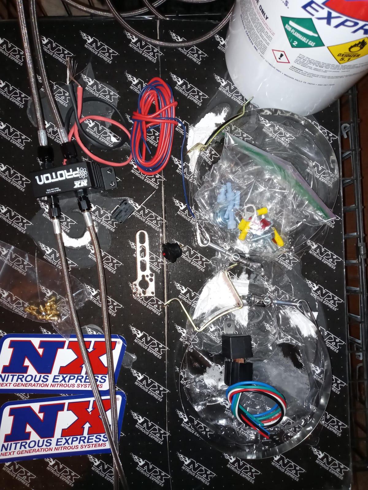 Nitrous Express Nitrous Oxide System, Proton Plus, Wet, Single Stage, 35-150 HP, 10 lb Bottle, White, Universal EFI, Kit customer photo 2