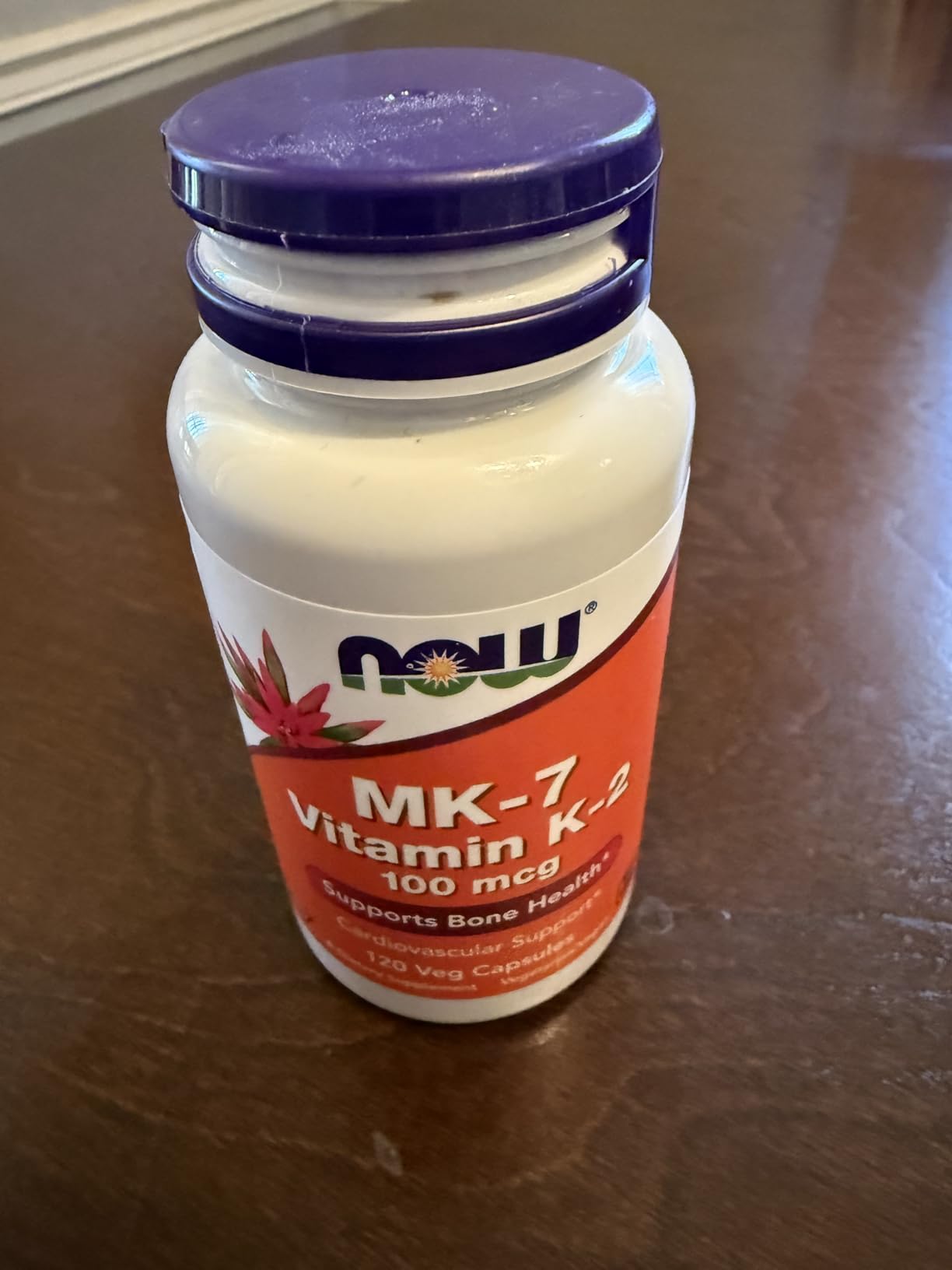 NOW Foods MK-7 Vitamin K-2 100 mcg, Cardiovascular Support, 60 Veg Capsules customer photo 2