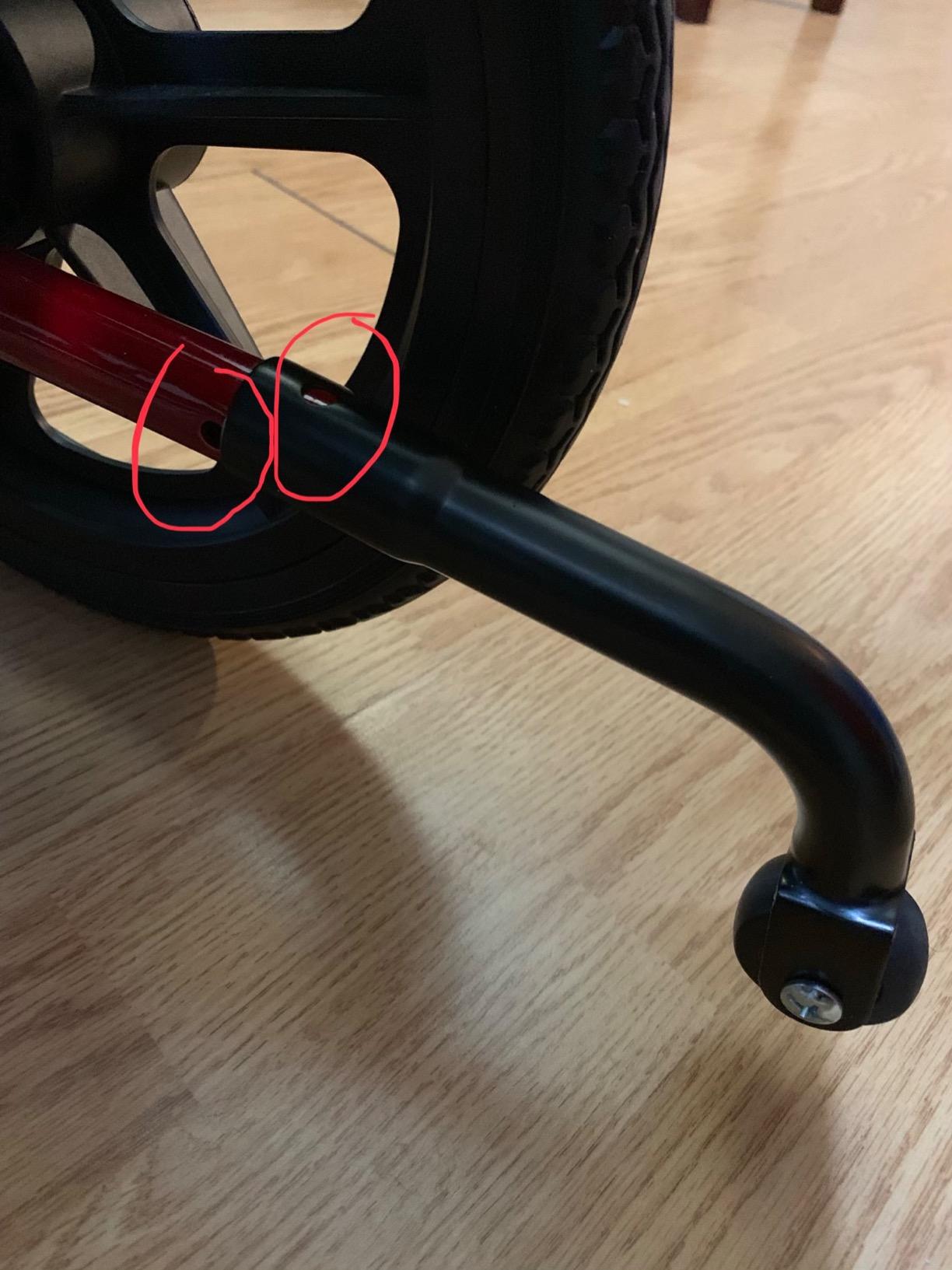 Drive Medical Bariatric Transport Chair, Folding, Full Length Arms with 12 Inches Rear Flat Free Wheels, Red, 22 Inches customer photo 1