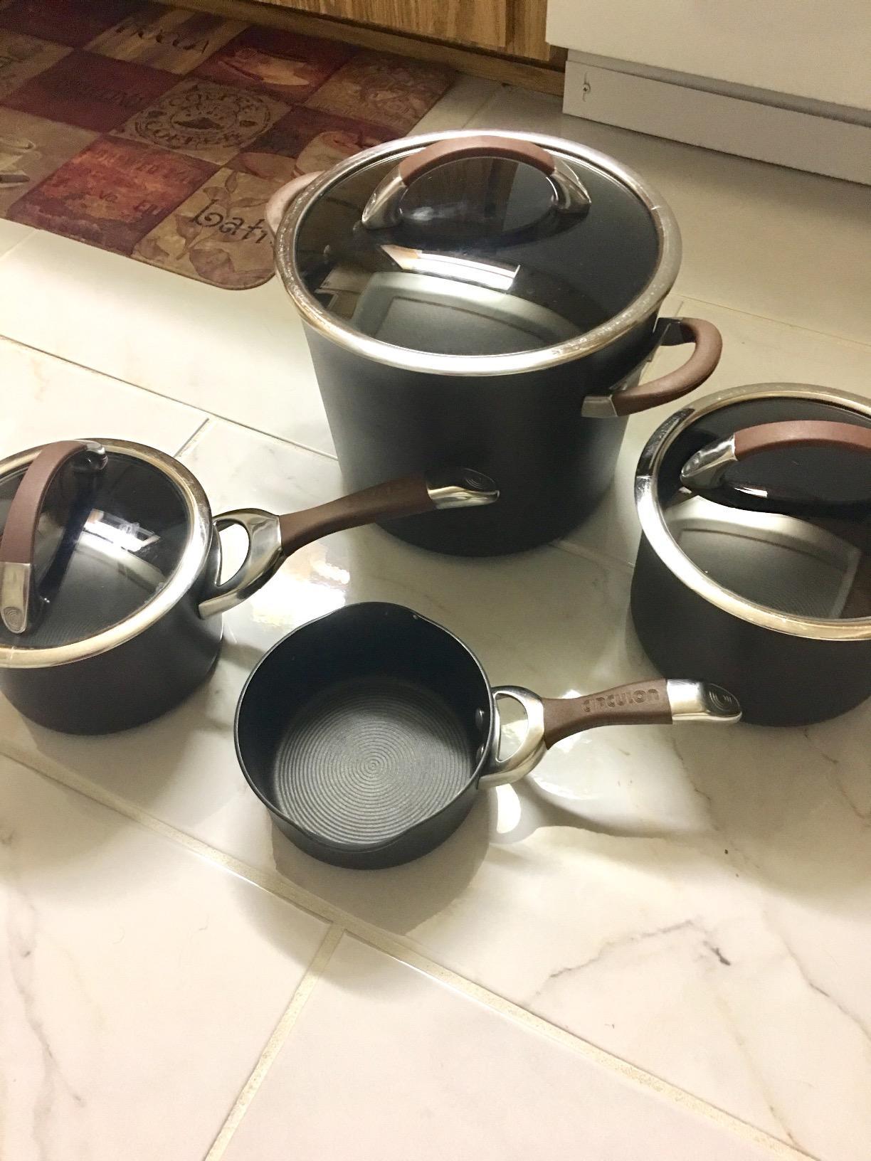 Circulon Symmetry Non Stick Pots and Pans Set, 11-Piece, Chocolate - Hard Anodized Induction Cookware customer photo 2