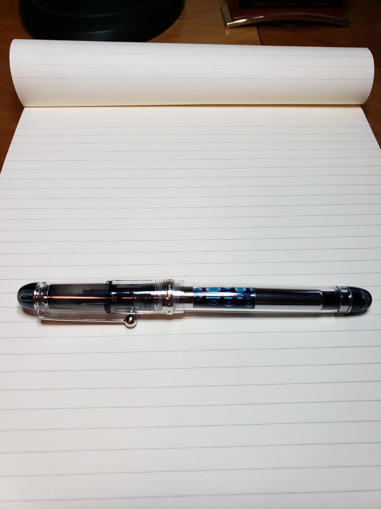 Pilot Custom 74 Fountain Pen, Blue Barrel, Fine Nib (60695) customer photo 2