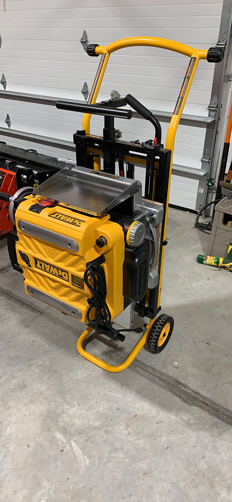 DEWALT Miter Saw Stand With Wheels, 32-1/2 in. x 60 in Foldable Rolling Stand, Adjustable Height, Durable Steel, 8 ft. Material Support, Universal Mounting Rails (DWX726) customer photo 2