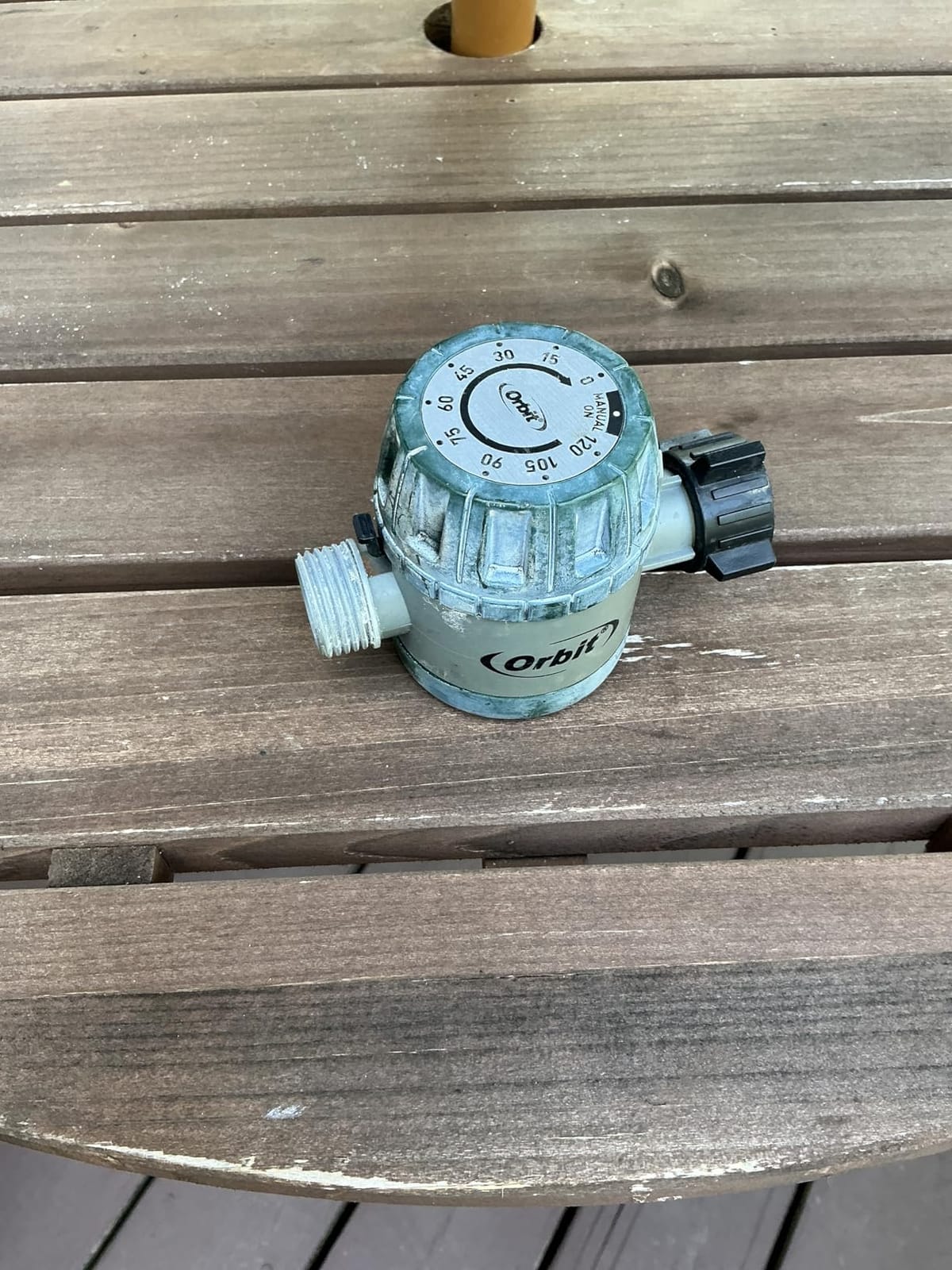 Orbit Mechanical Water Timer - Adjustable Irrigation Shutoff for Lawn & Garden Watering - Battery-Free Clockwork Hose Faucet Timer with Easy Grip Dial & Manual Bypass - 62034 customer photo 2
