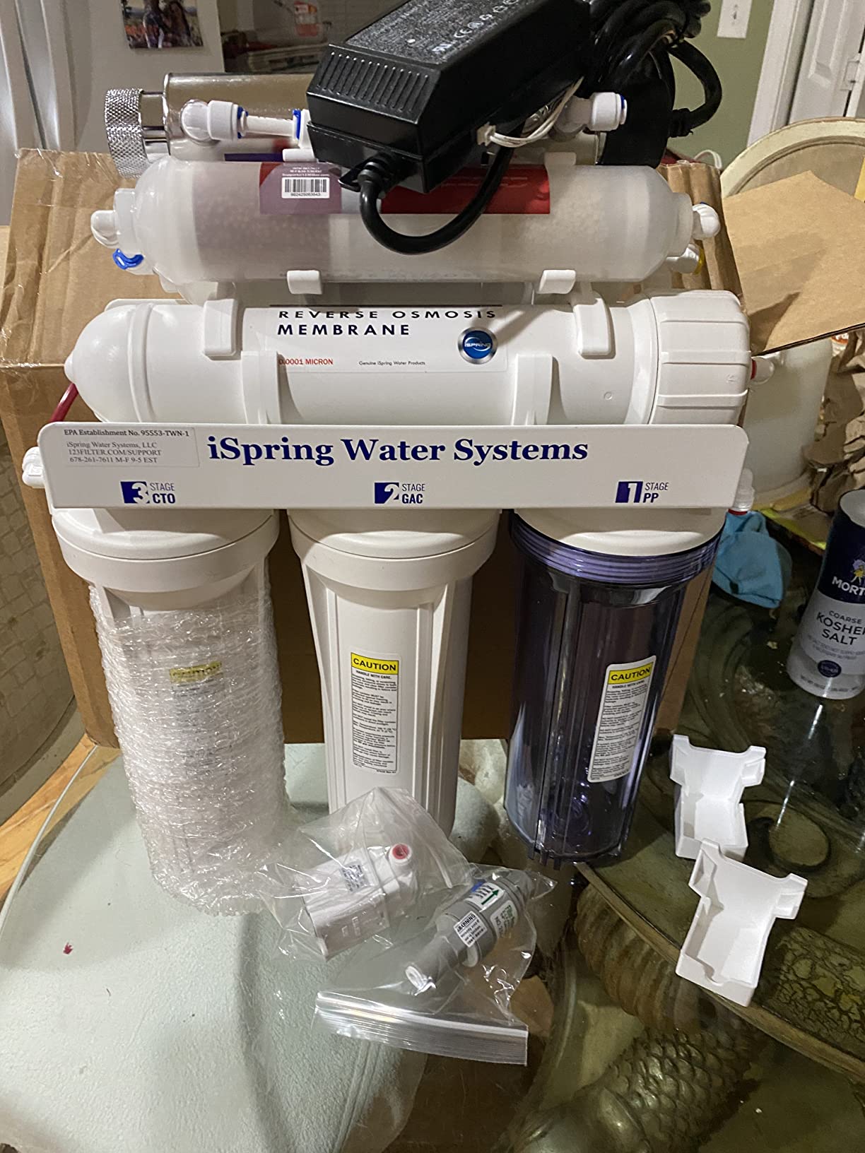 iSpring RCC7AK-UVBN, NSF Certified, 7-Stage Under Sink Reverse Osmosis Water Filtration System with Alkaline Remineralization and UV Filter, Patented Top-Mounted Faucet Design for Easy Installation customer photo 2