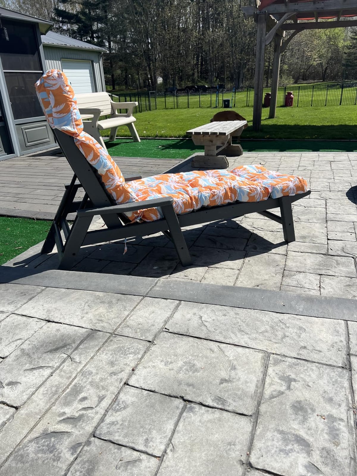 POLYWOOD NCC2280GY Nautical Arms Chaise, Slate Grey customer photo 2