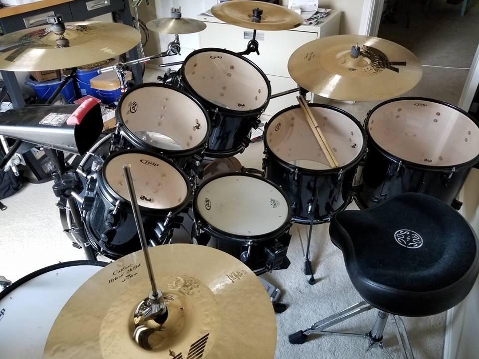 PDP By DW 5-Piece Concept Maple Shell Pack with Chrome Hardware Red to Black Fade customer photo 2