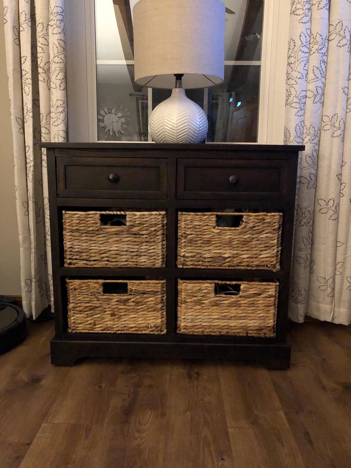 SAFAVIEH Furniture - Herman 2-Drawer Storage Unit - Distressed Cream - Solid Wood - Classic Storage Design - Ideal for Living Room, Entryway, 29