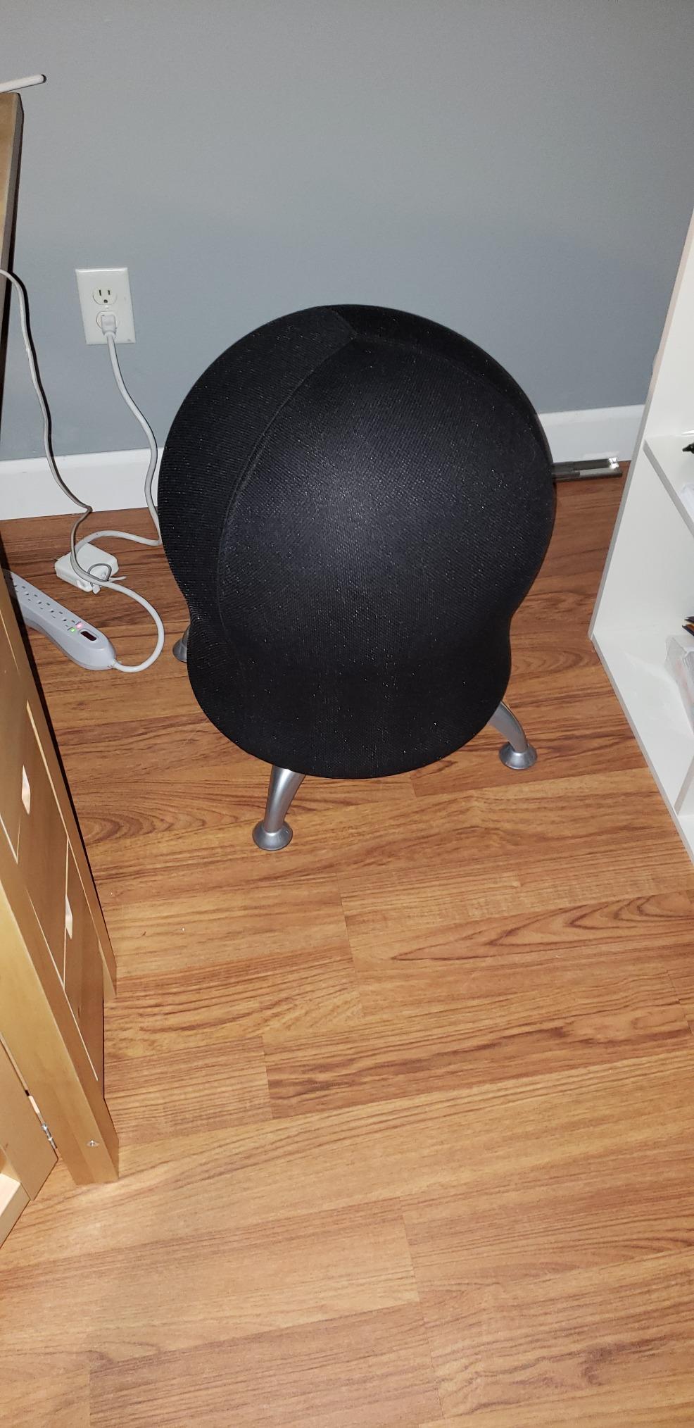 Safco Zenergy Inflatable Chair, Active Seating, Anti-Burst, Ball Chair for Home Office and Classroom, Black Mesh customer photo 1