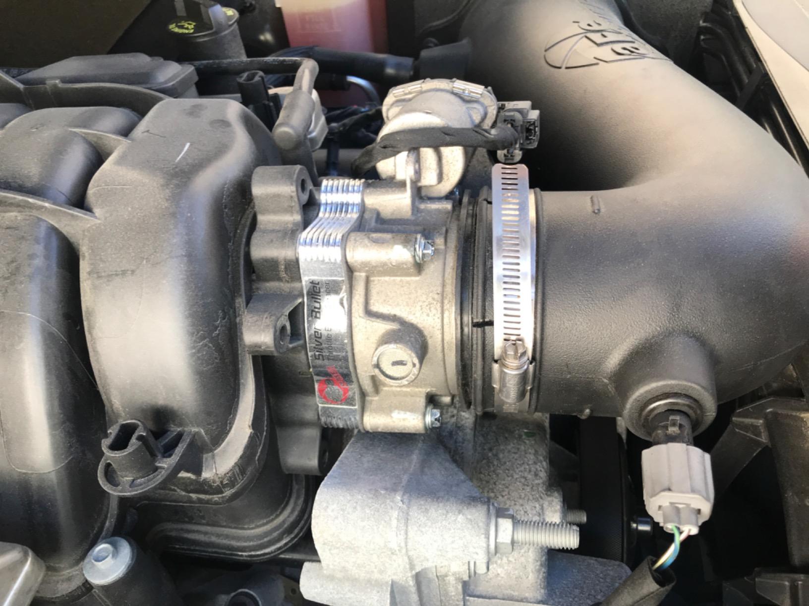 aFe Power #46-32007 Silver Bullet Throttle Body Spacer - Dodge Challenger/Charger SRT-8 08-23 V8-5.7L/6.4L HEMI customer photo 1