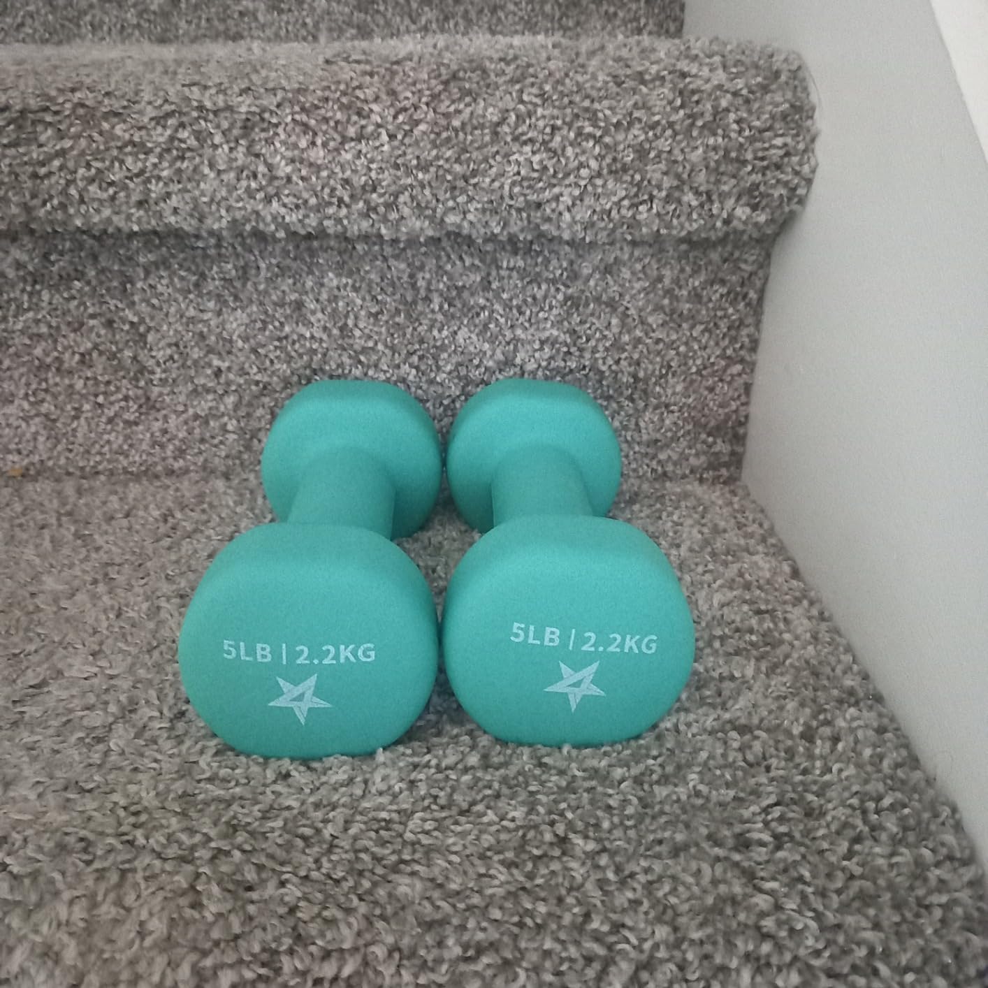 Yes4All Neoprene Coated Dumbbell Hand Weight Sets of 2 - Multiple Weight Options with 15 Colors, Anti-roll, Anti-Slip, Hexagon Shape customer photo 1