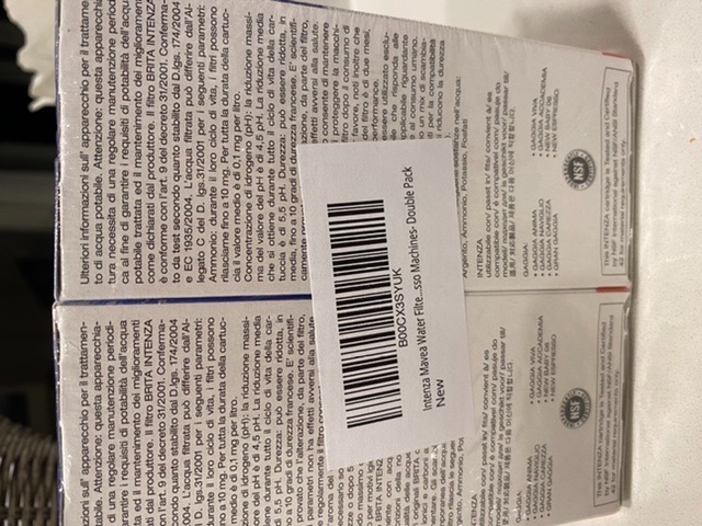 Intenza Water Filter for Gaggia Espresso Machines- Double Pack customer photo 1