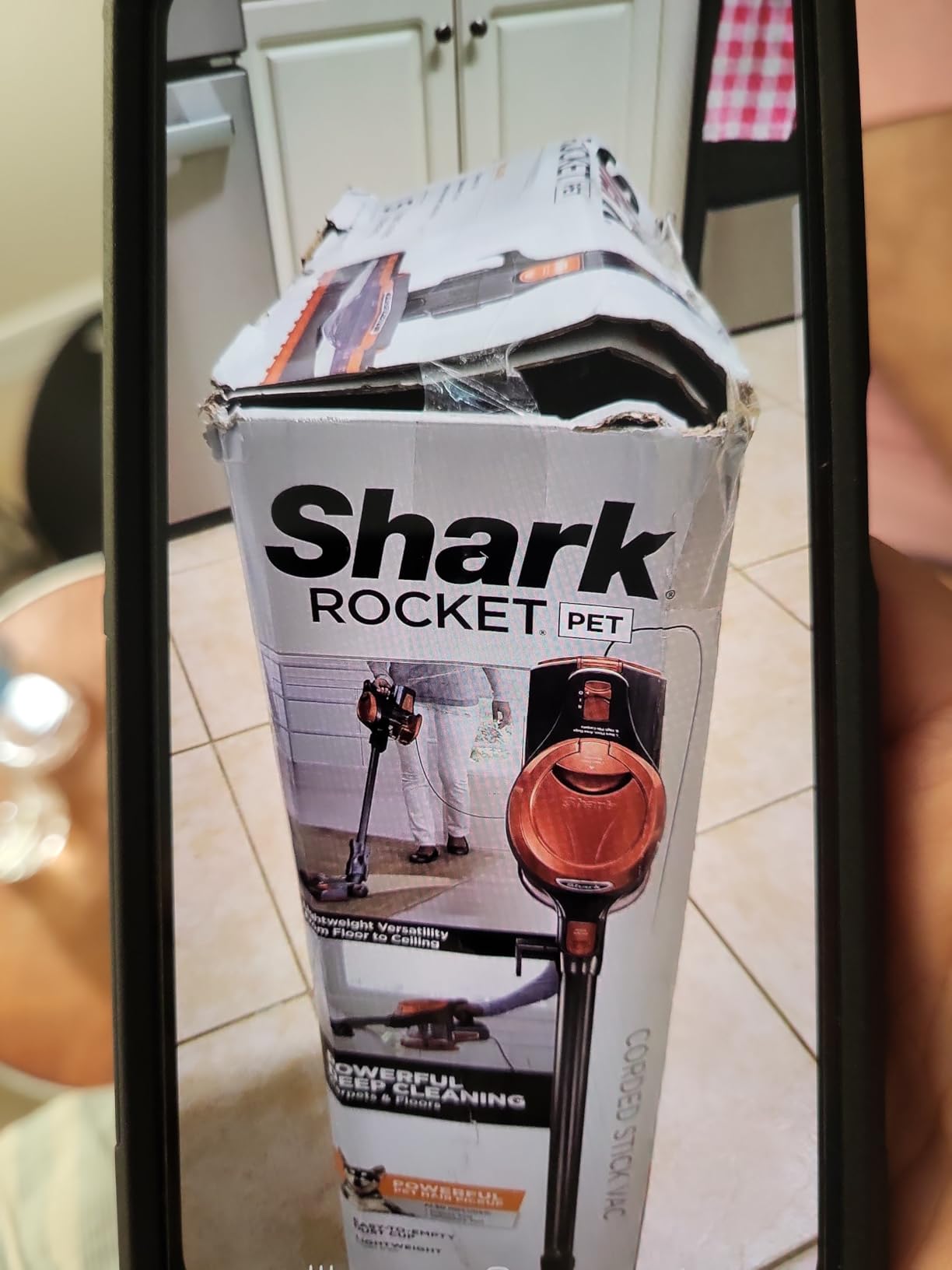 Shark HV302 Rocket Pet Corded Stick Vacuum, Lightweight with Swivel Steering for Carpets & Hard Floors, Converts to Hand Vacuum, Includes Crevice Tool, Pet Multi-Tool & Precision Duster, Orange customer photo 2