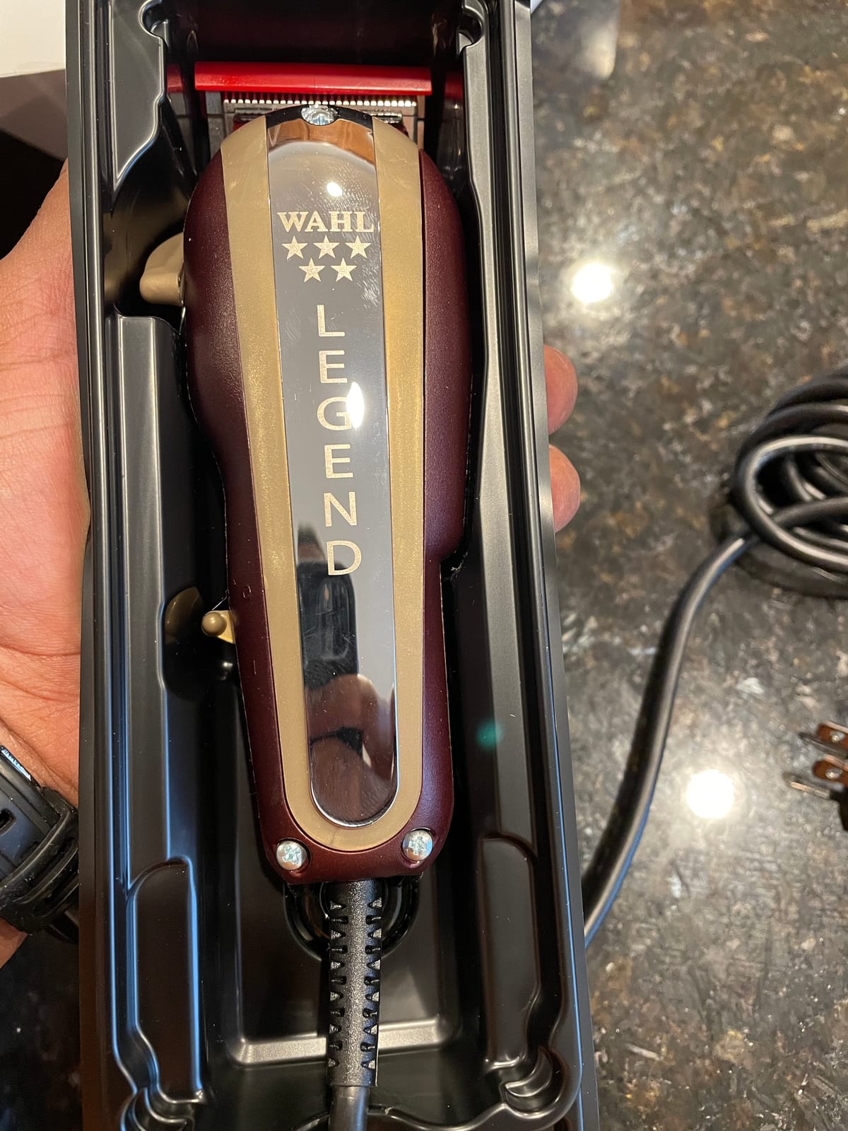 Wahl 5 Star Legend Corded Fading Clipper, Model 8147 | Deep Tooth 2228 Wedge Blade & Extended Lever Widen the Blend Range for Soft Line Fades, 8 Guides, 8 Ft Cord, 16 Oz customer photo 1