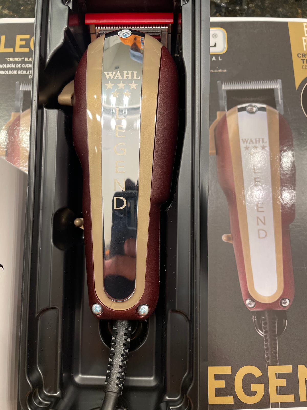 Wahl 5 Star Legend Corded Fading Clipper, Model 8147 | Deep Tooth 2228 Wedge Blade & Extended Lever Widen the Blend Range for Soft Line Fades, 8 Guides, 8 Ft Cord, 16 Oz customer photo 2