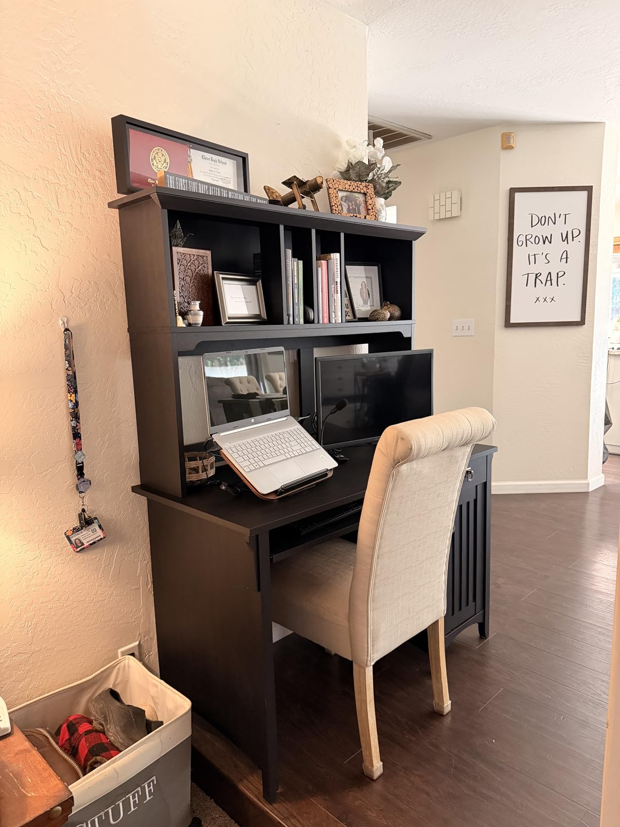 Bush Home Salinas Small Computer Desk with Hutch in Antique White customer photo 1