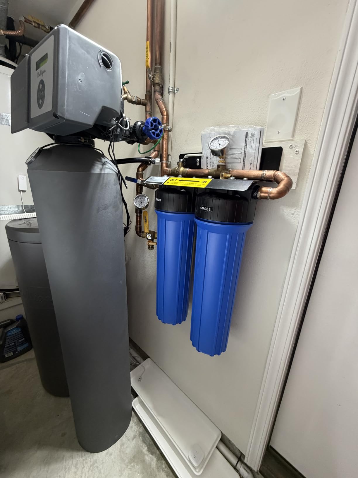 iSpring WGB22B 2-Stage Whole House Water Filtration System, 20