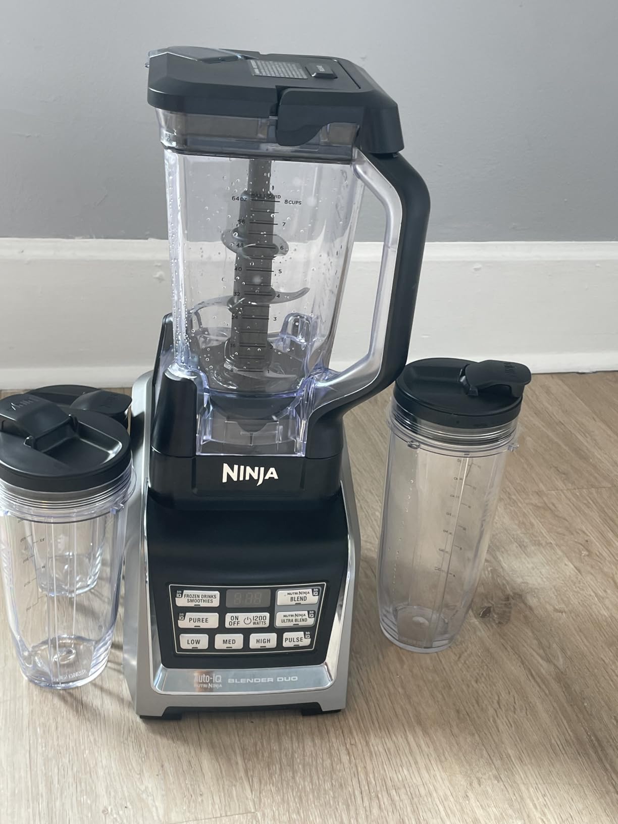 Ninja Nutri Personal & Countertop Blender, 1200W Auto-iQ, Black, BL642 | Auto-iQ base blends smoothies & shakes. 72-oz pitcher plus 18, 24 & 32-oz to-go cups w/ spout lids. Dishwasher safe. customer photo 1