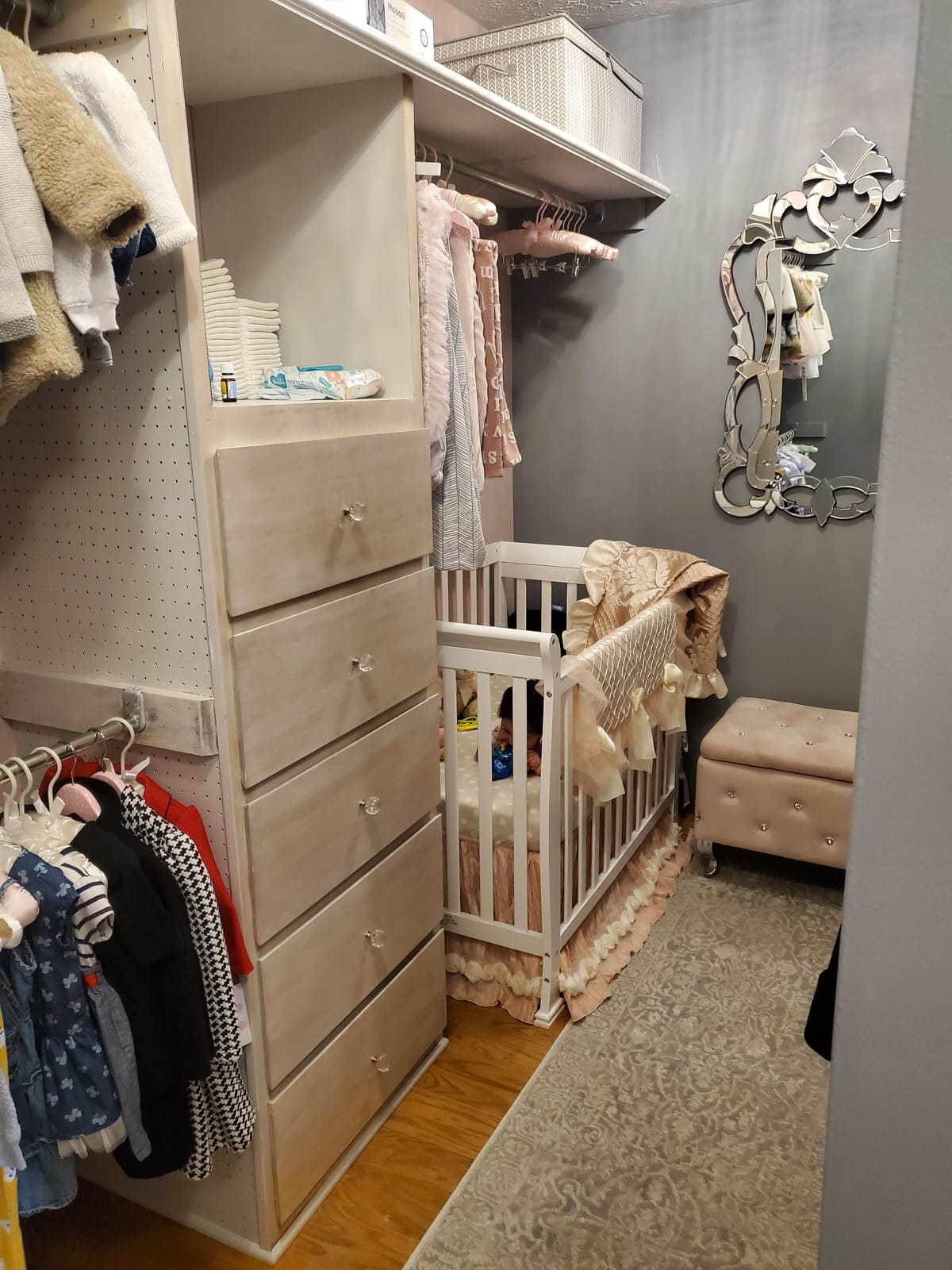 Dream On Me Addison 4-in-1 Convertible Mini Baby Crib in White customer photo 2