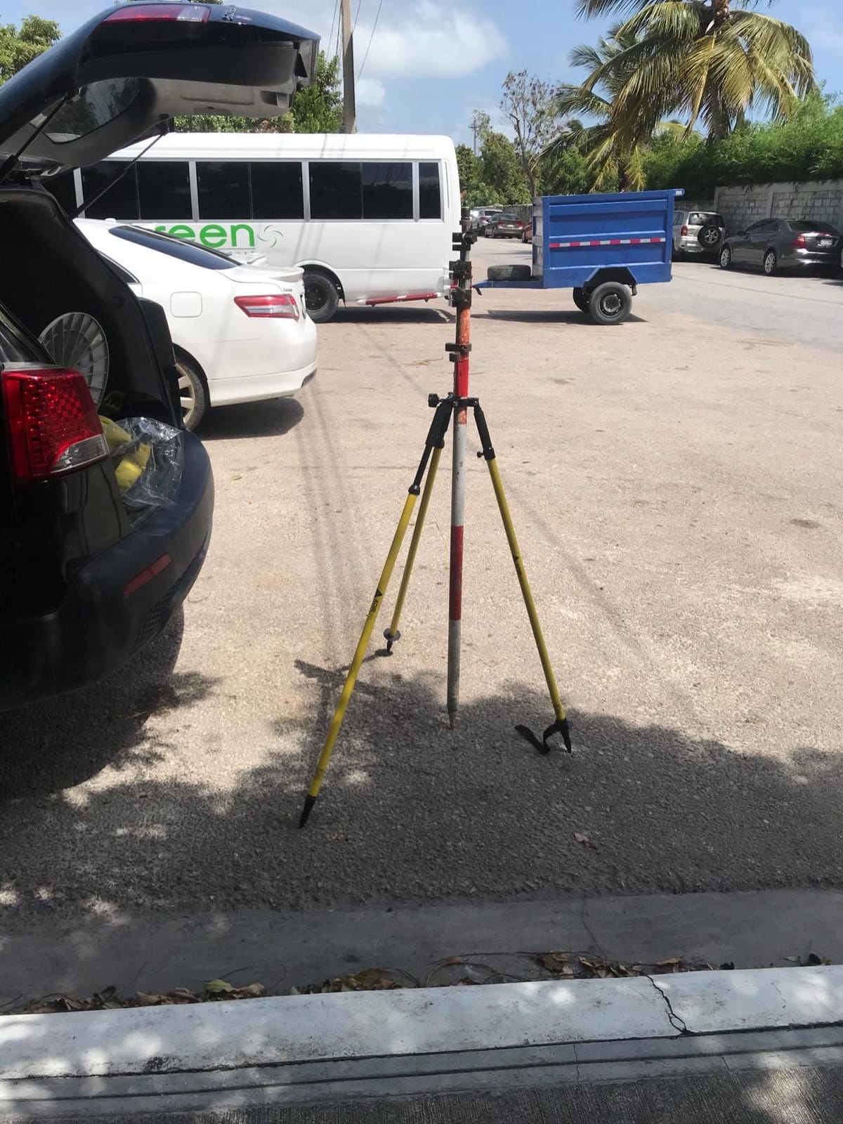 AdirPro Prism Pole Tripod - Aluminum Range Pole Tripod - Use for Survey Pole, Rover Rod, GPS Pole, Leveling Staff - GNSS RTK Rod Stand - Survey Equipment for Total Station Surveying (Yellow) customer photo 2