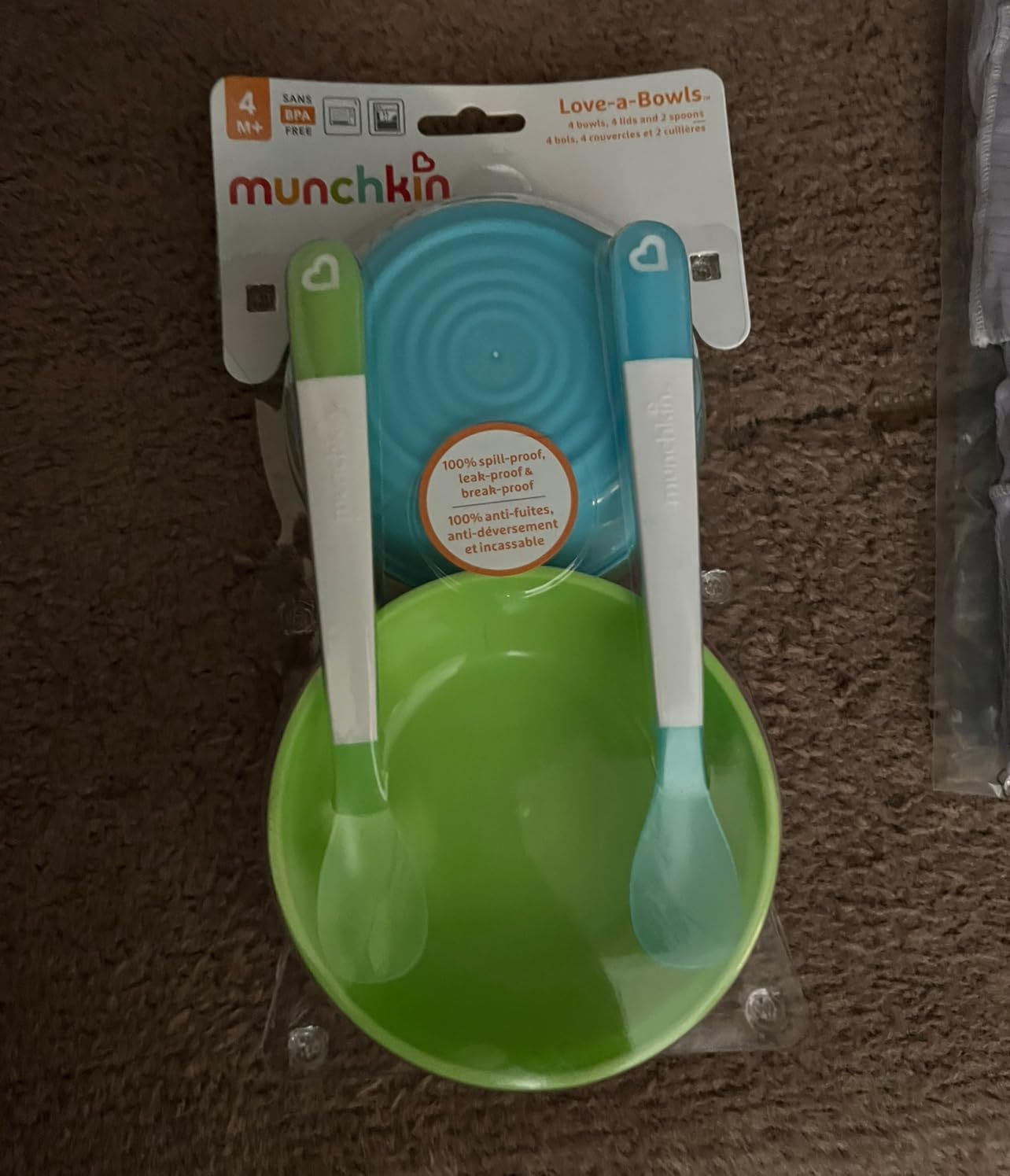 Munchkin Love-a-Bowls 10 Piece Baby Feeding Set, Includes Bowls with Lids and Spoons, Multicolor customer photo 2