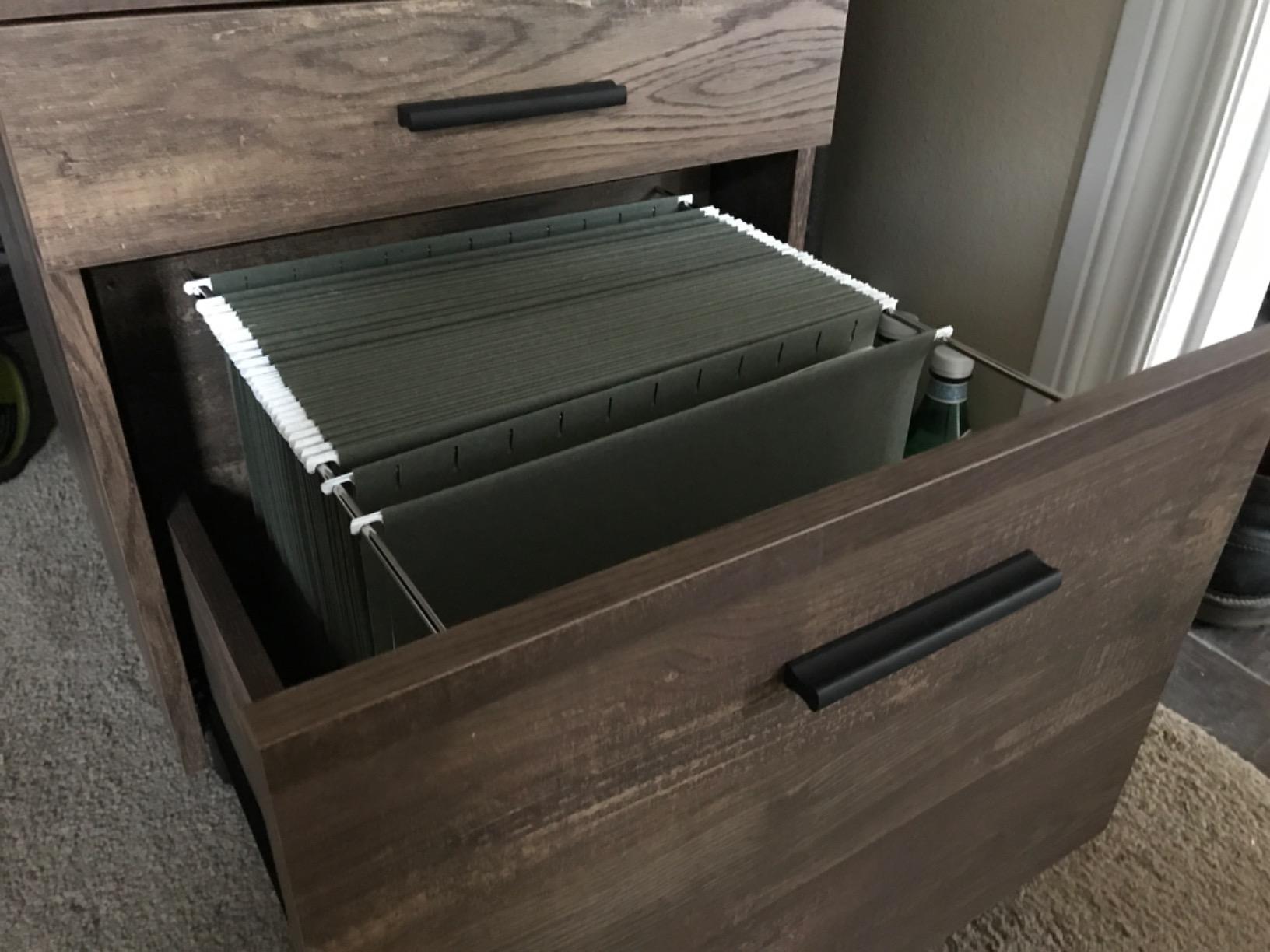 3 Drawer File Cabinet - Filing Cabinet (Dark Taupe) customer photo 1