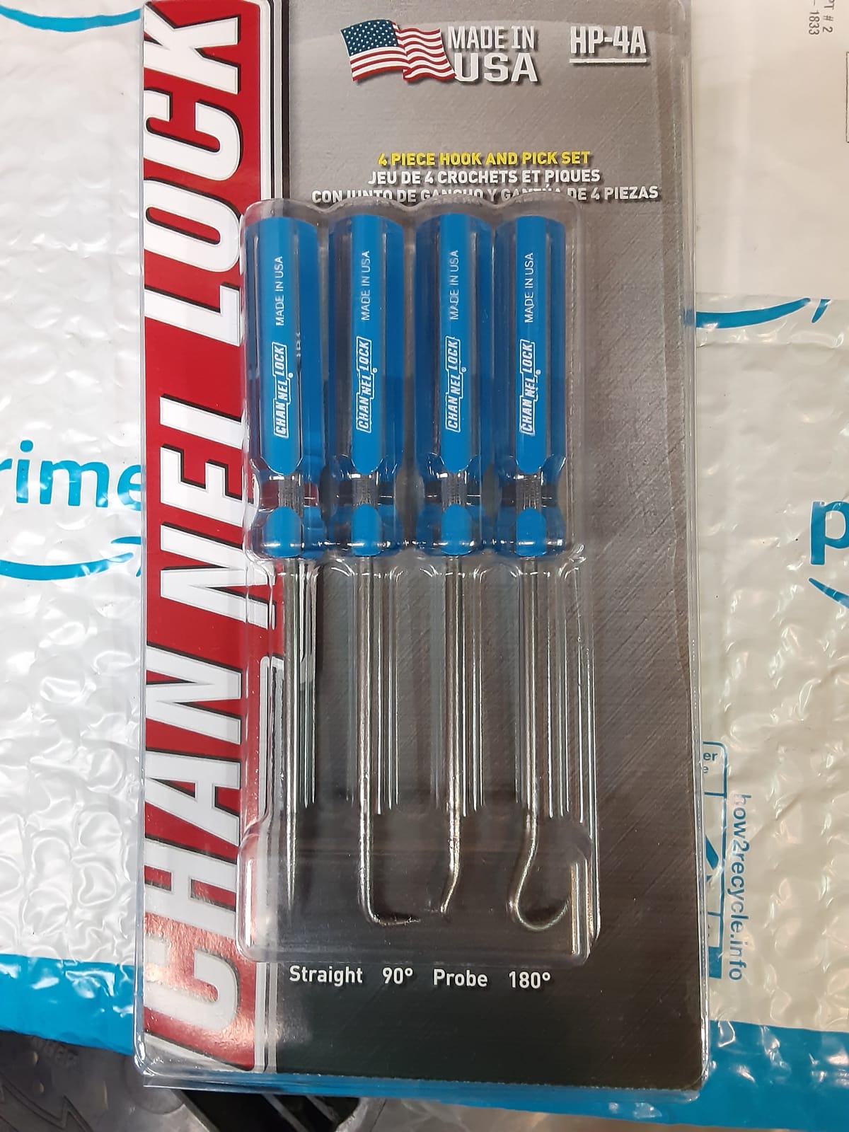 Channellock 4pc Hook & Pick Set HP-4A - Precision Mechanic Tool, Alloy Steel, Made in USA customer photo 1