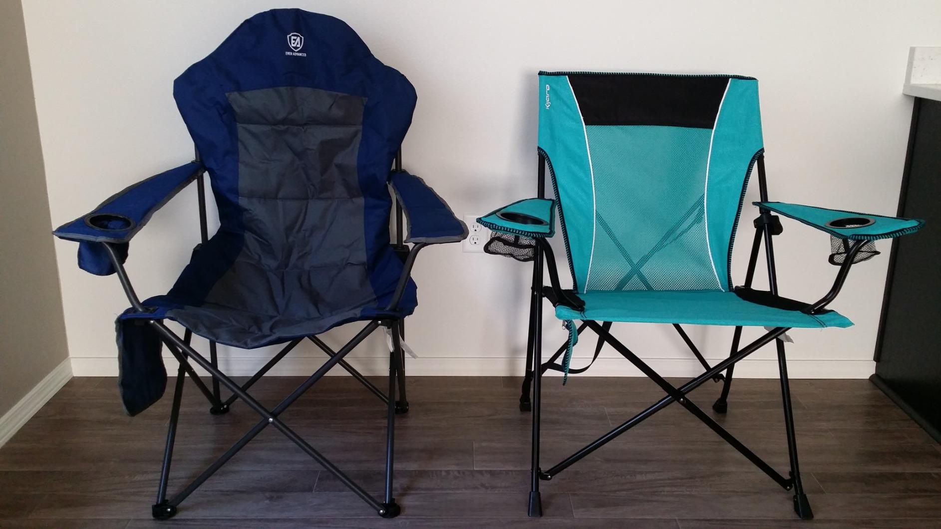Kijaro Portable Camping Chairs - Enjoy the Outdoors with a Versatile Folding Sports Chair for Outdoor & Lawn - Dual Lock Feature Locks Position - Hallet Peak Gray customer photo 1