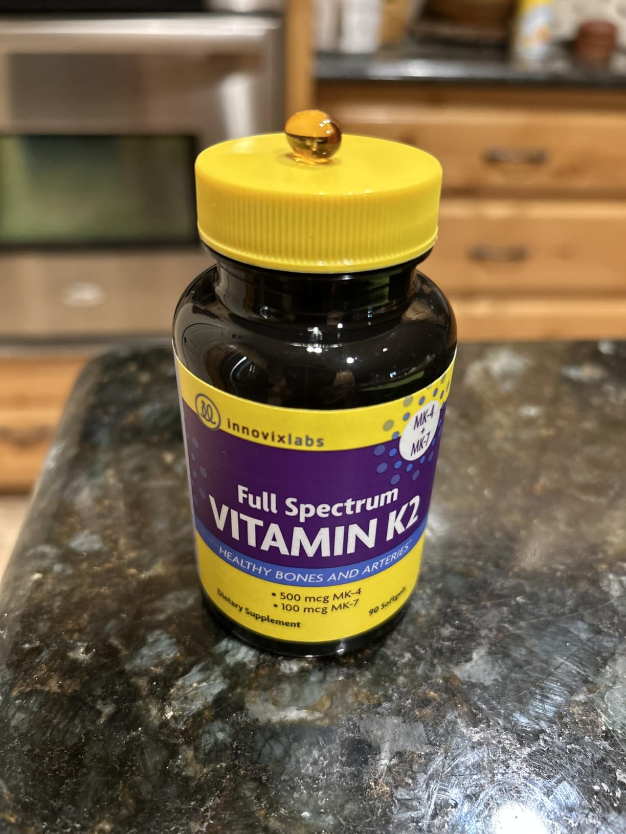 InnovixLabs Full Spectrum Vitamin K2 MK7 + MK4, 600 mcg (90 Softgels) customer photo 2