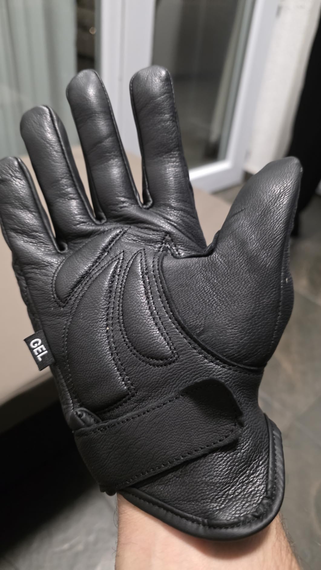 Men's Leather Cruising Gloves w/Clean Look, Gel Palm - Great for Riding or Driving customer photo 1