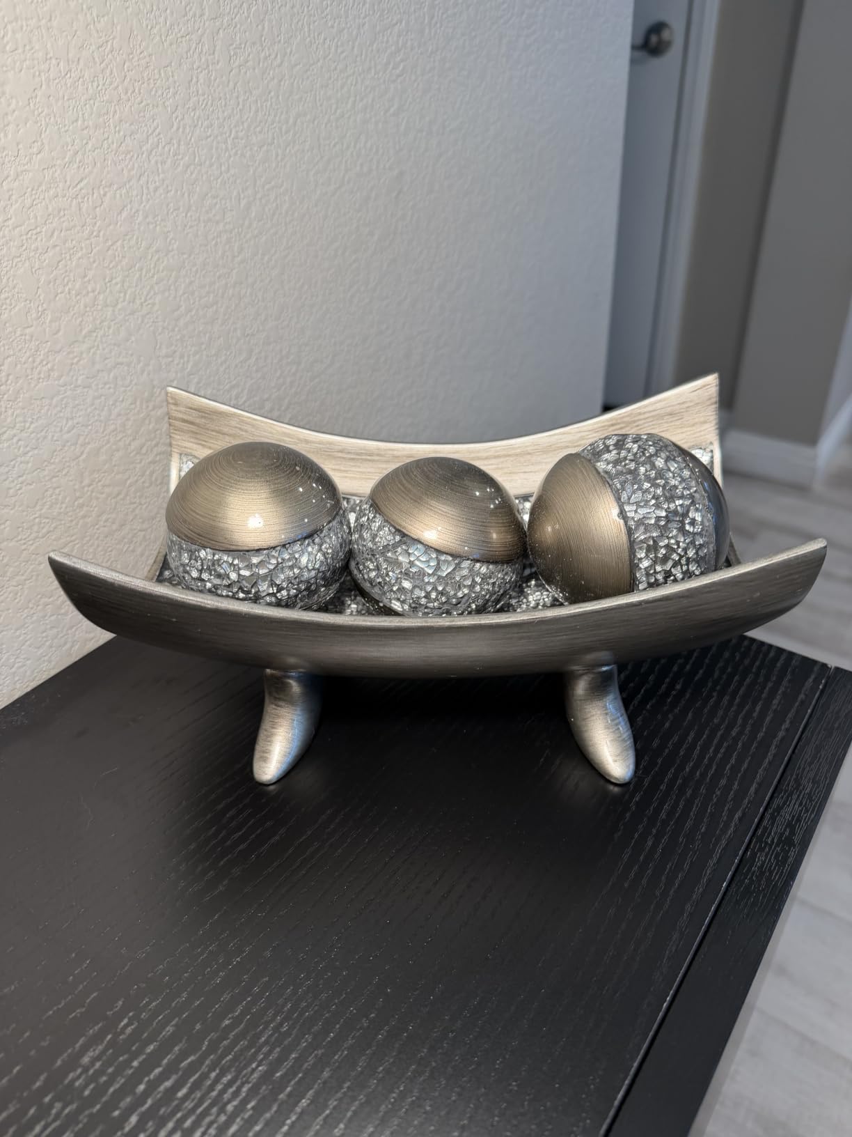 Creative Scents Schonwerk Brown Decorative Bowl for Home Decor - Dining Room Centerpiece - Coffee Table Decor for Living Room - 10