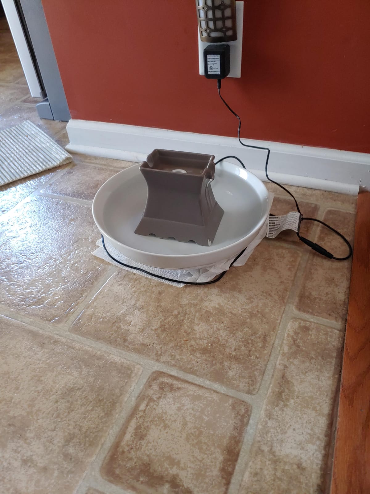Cat and Dog Water Fountain - Automatic Water Dispenser - Drinkwell Pagoda Ceramic Fountain for Pets - Filter Included - Blue - 70 oz, Model: PWW00-14898 customer photo 1