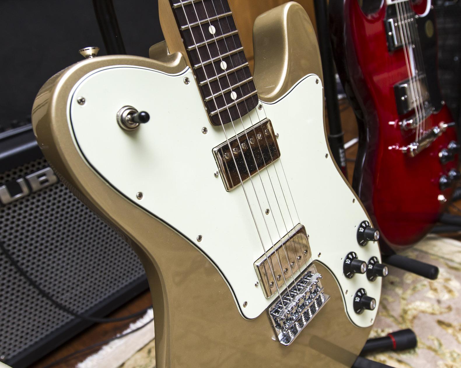Fender Chris Shiflett Deluxe Telecaster Electric Guitar, with 2-Year Warranty, Shoreline Gold, Rosewood Fingerboard customer photo 1