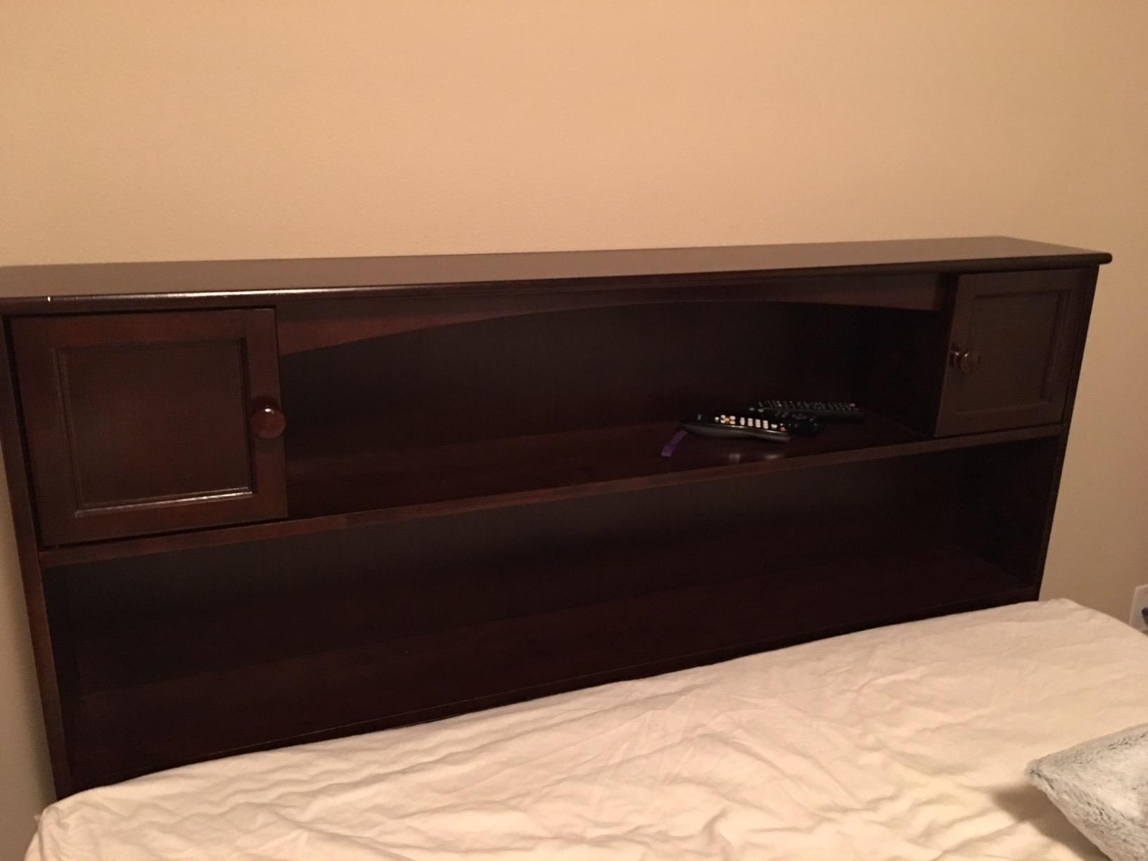 Newport Full Bookcase Headboard, Walnut customer photo 2