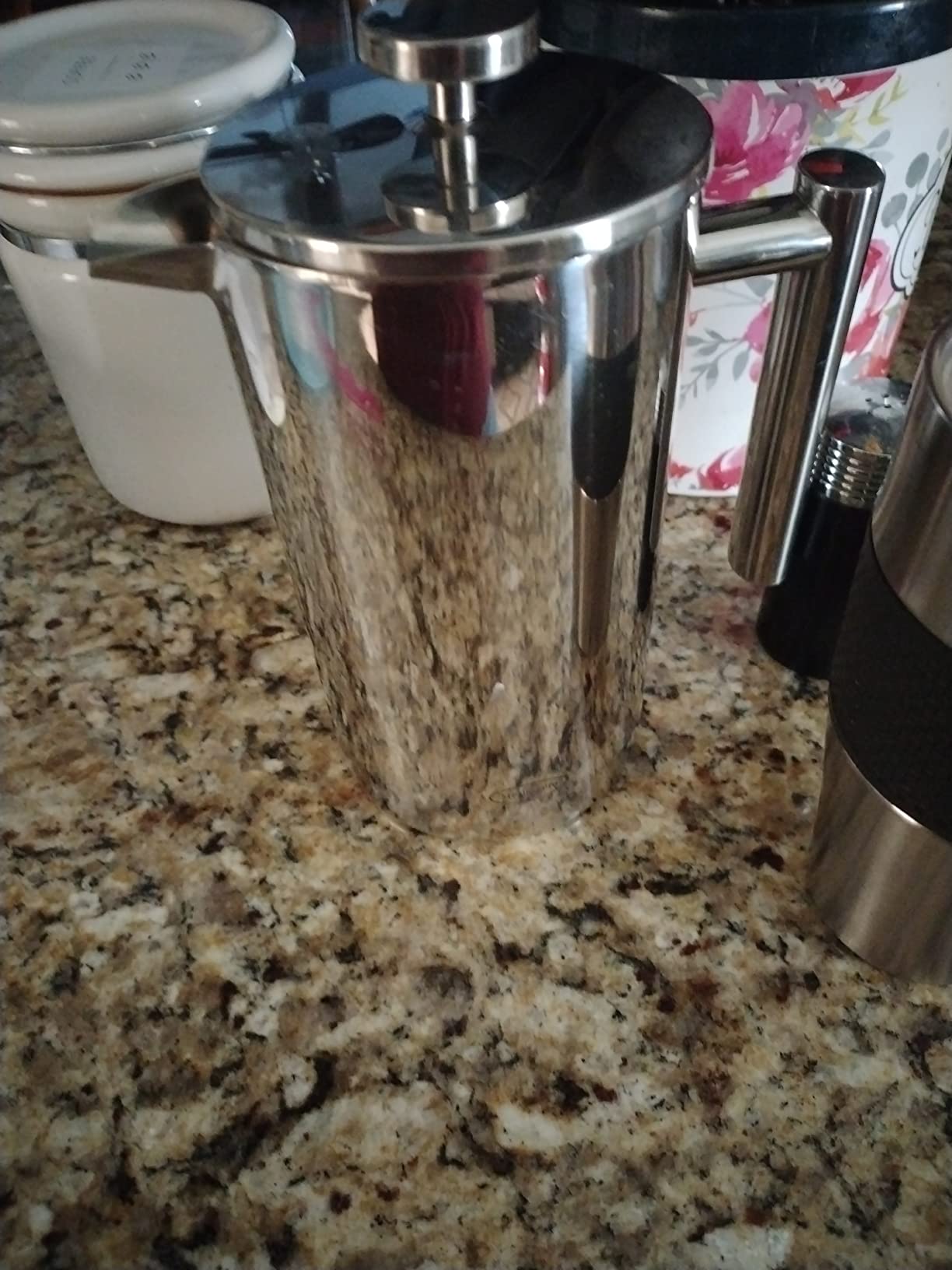 SterlingPro Extra Large Non-Toxic Insulated Stainless Steel French Press Coffee Maker, 1/2 Gallon/ 2L/ 64oz Capacity (59 oz Brew Yield) - Metal XXL Double Wall | Plastic Free | Mirror | 16 Cups/8 Mugs customer photo 1