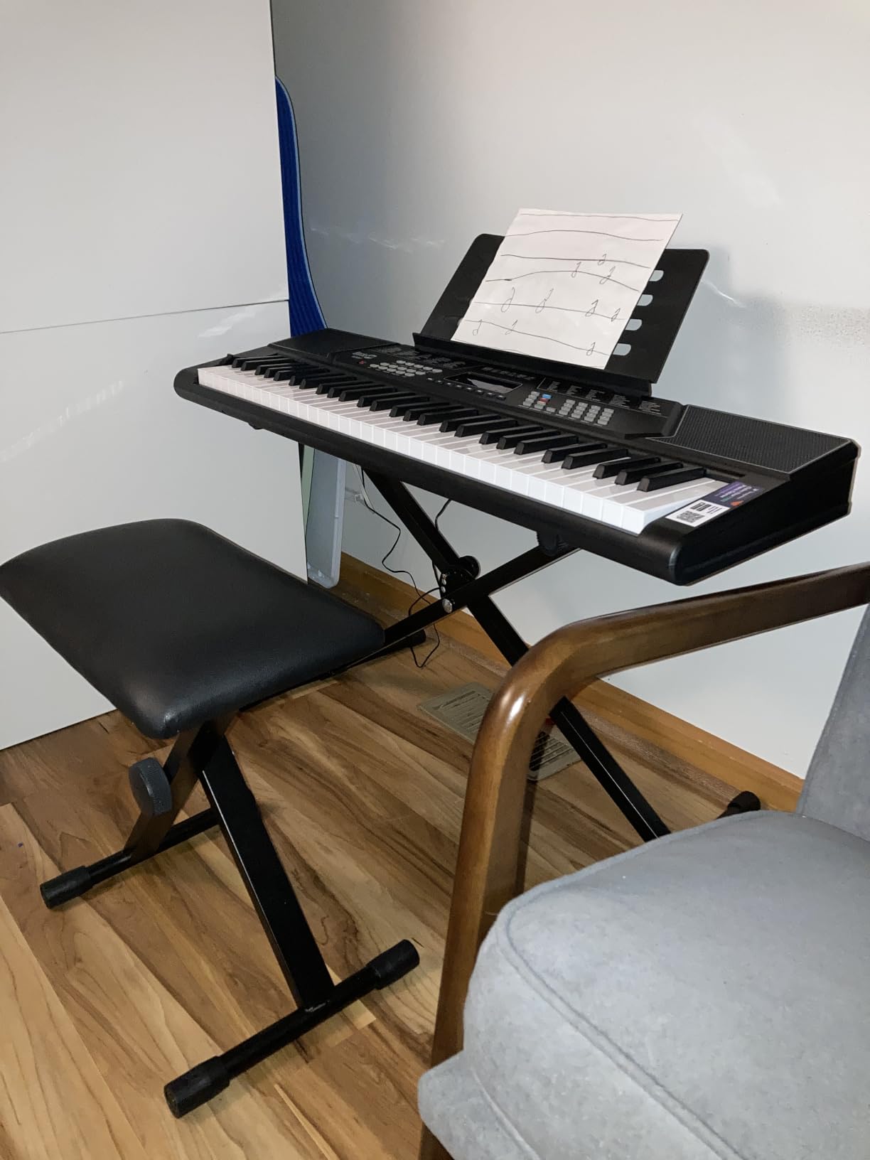 RockJam RJ561 61 Key Keyboard Piano Kit with Stand, Stool & Headphones customer photo 1