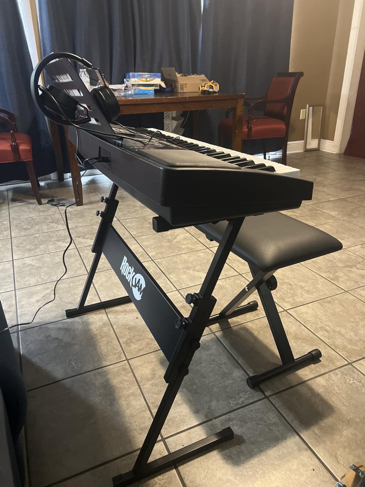 RockJam RJ561 61 Key Keyboard Piano Kit with Stand, Stool & Headphones customer photo 2