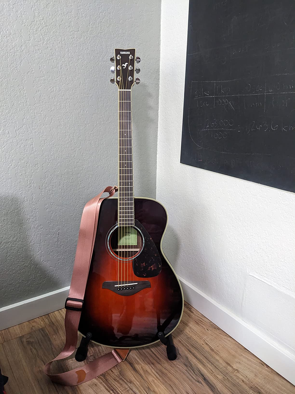Yamaha FS830 Small Body Solid Top Acoustic Guitar, Natural customer photo 1