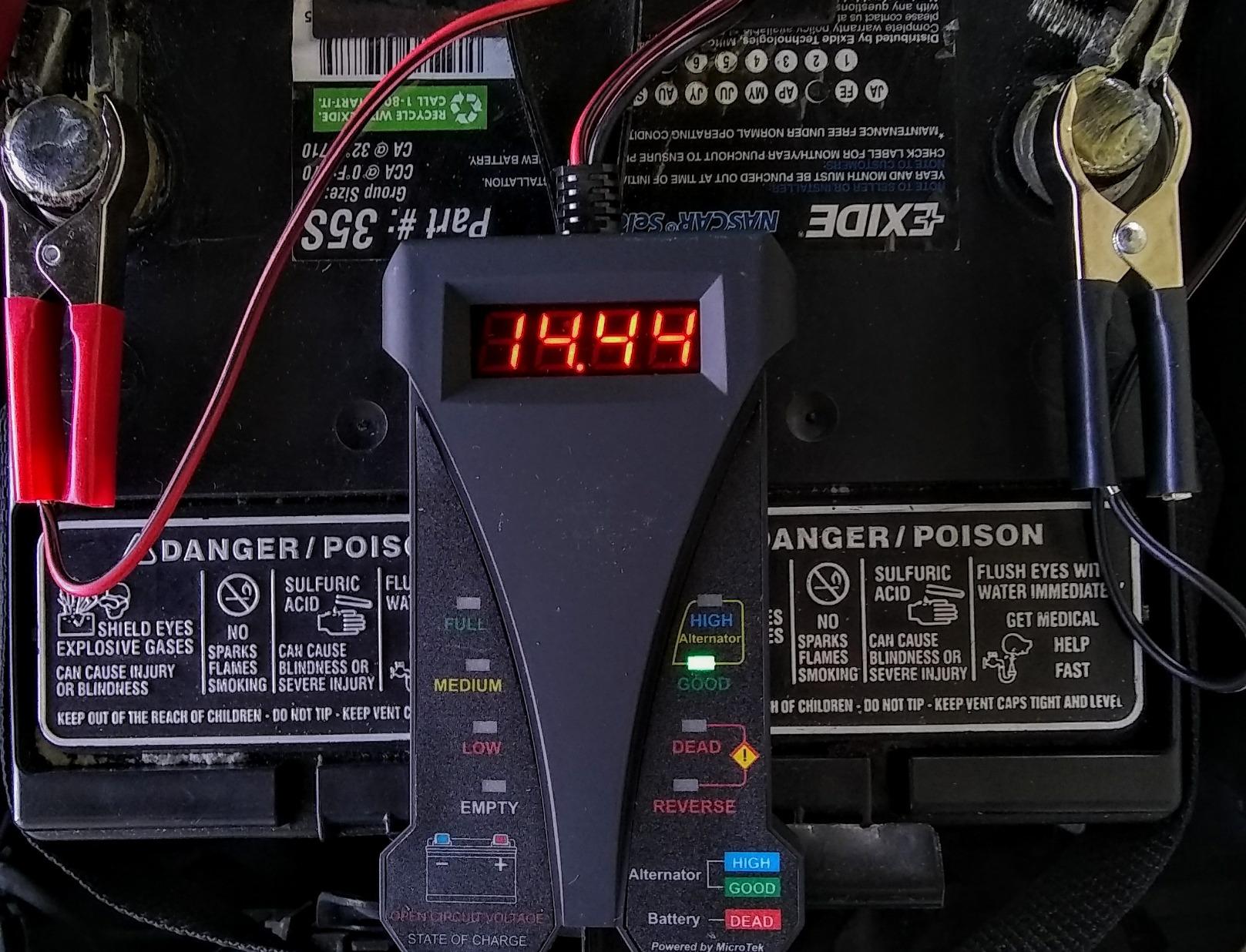 MOTOPOWER MP0514A 12V Digital Car Battery Tester Voltmeter and Charging System Analyzer with LCD Display and LED Indication - Black Rubber Paint customer photo 1