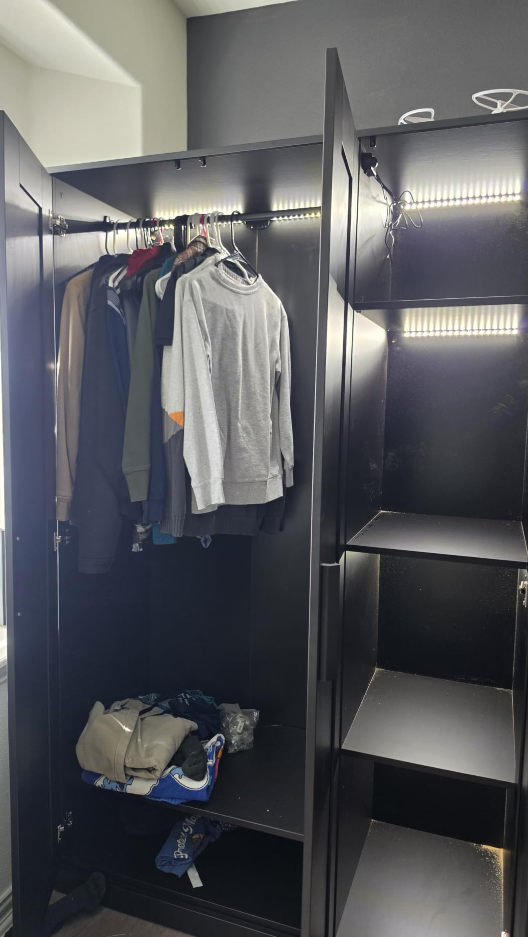 TORCHSTAR 6pcs 12 Inch LED Safe Lighting Kit, Motion Sensor, 5000K | UL Power Adapter, Input 100-240V, Linkable Gun Safe Light Bars, 900LM, for Under Cabinet Locker Closet Showcase, Daylight customer photo 2