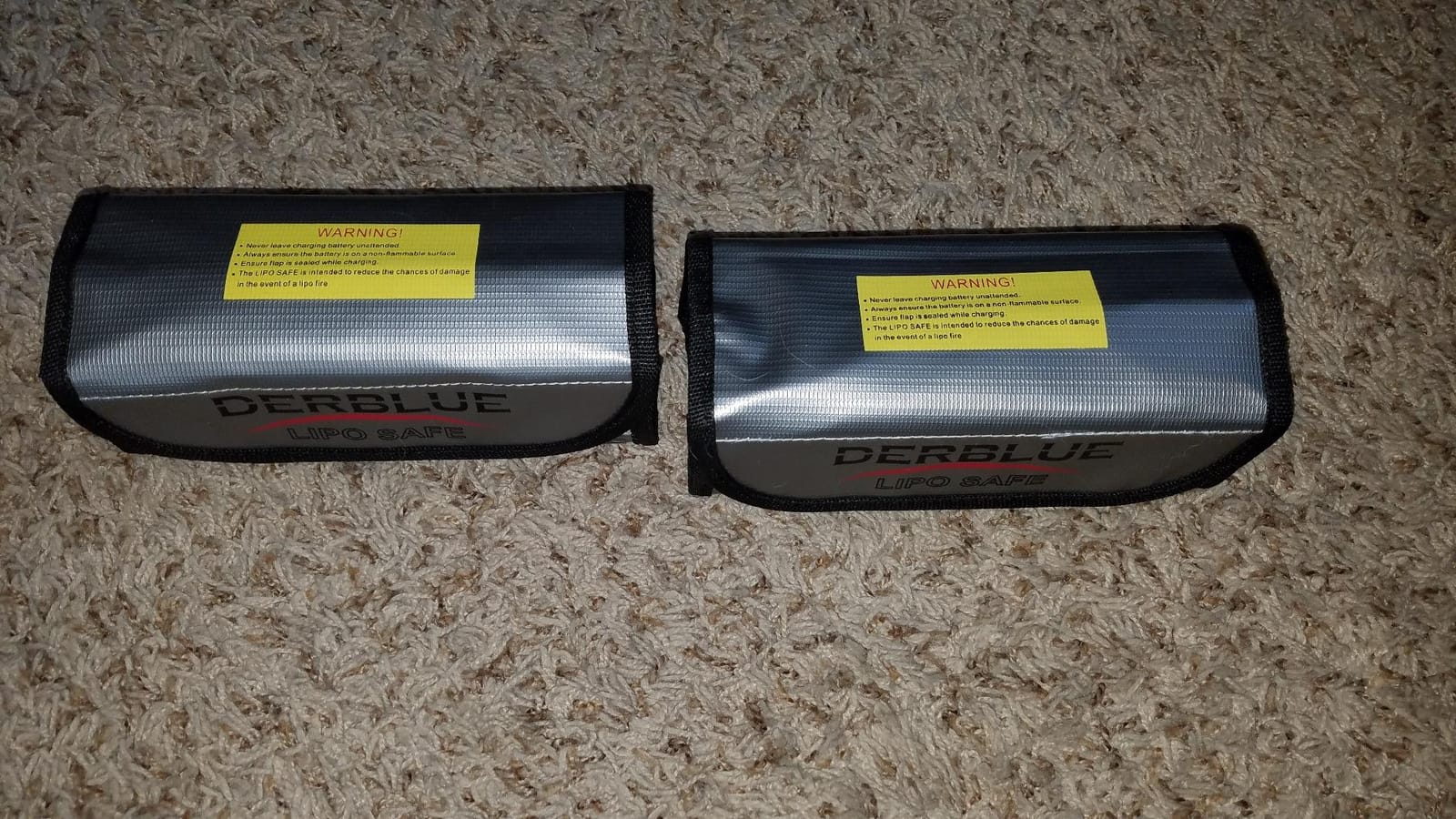DerBlue 2pcs Fireproof Explosionproof Lipo Battery Safe Bag Lipo Battery Guard Safe Bag (185x75x60mm) customer photo 2