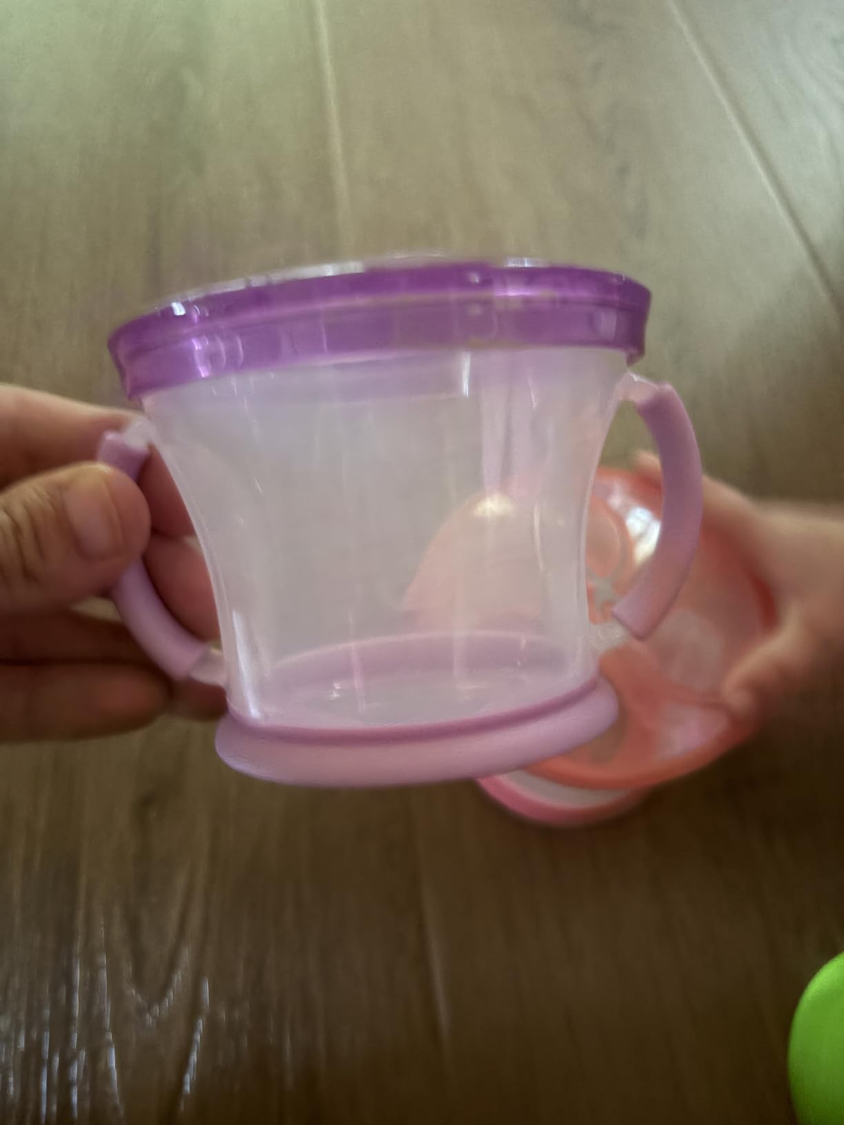 Munchkin Snack Catcher Toddler Snack Cups, No Spill, 2 Pack, Blue/Green customer photo 2