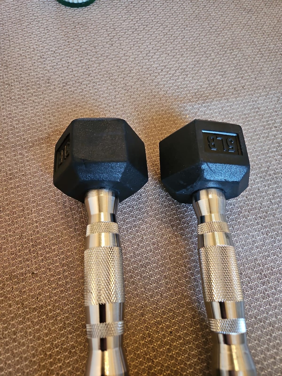 RitFit Rubber Coated Hex Dumbbell Weights Set for Home Gym | Cast Iron Core, Anti-Slip Knurled Chrome Handle, Hexagon Anti-Roll, Heavy-Duty Dumbbell Set for Strength Training customer photo 2
